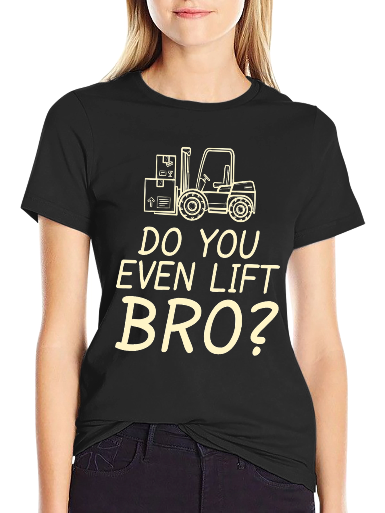 Do You Even Lift Bro? Funny Forklift T-Shirt
