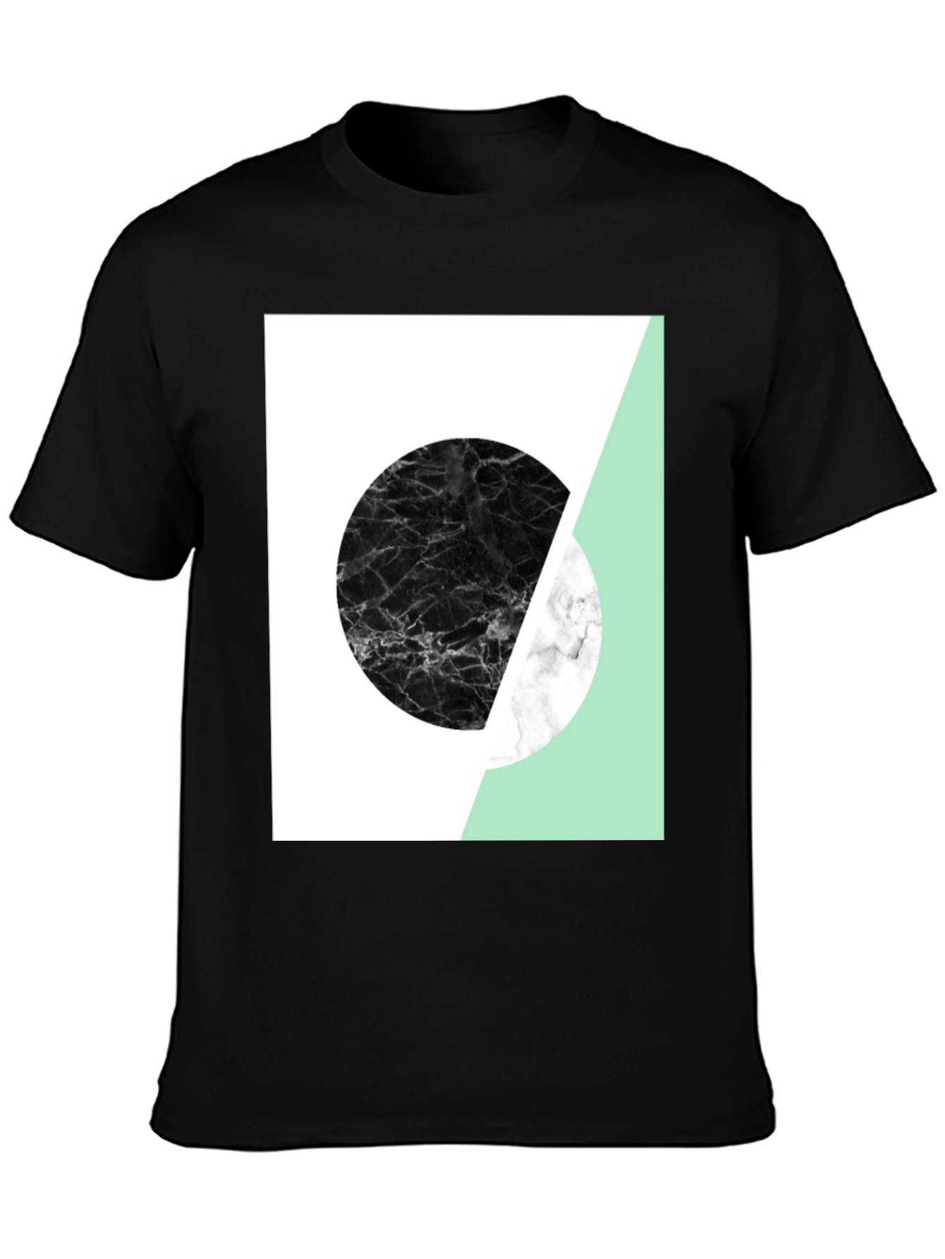 Abstract Graphic Print Tee - Modern Style