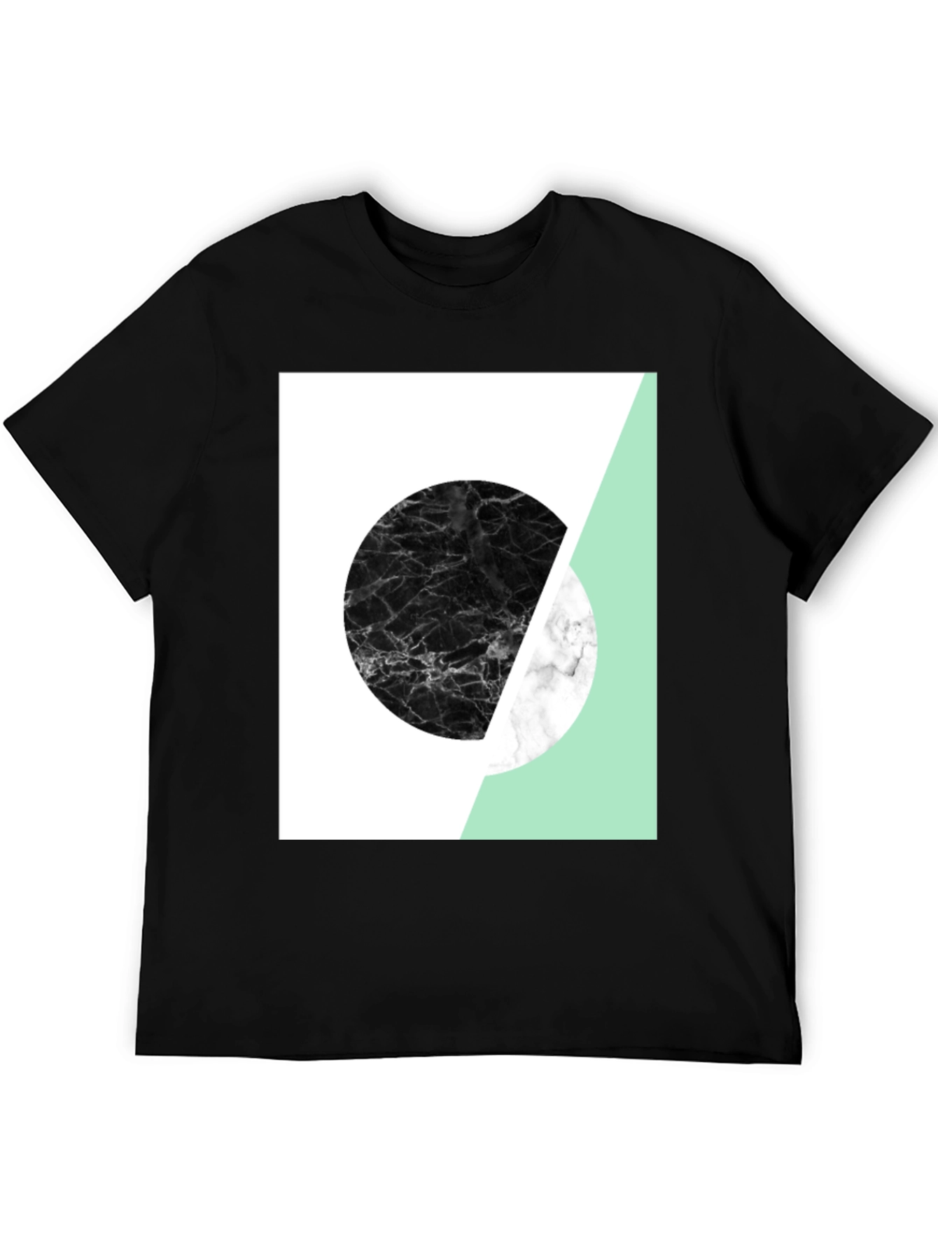 Abstract Graphic Print Tee - Modern Style
