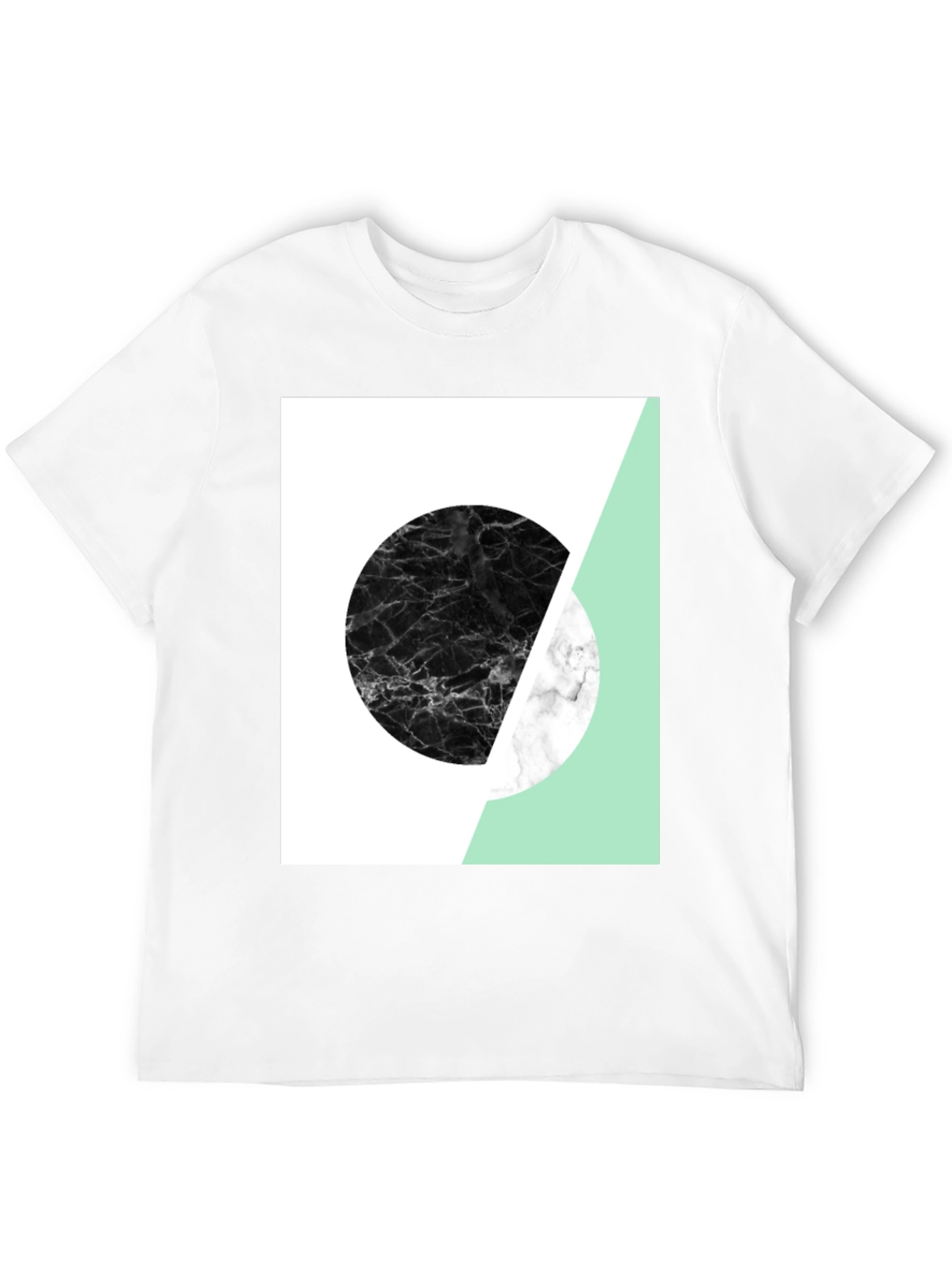 Abstract Graphic Print Tee - Modern Style