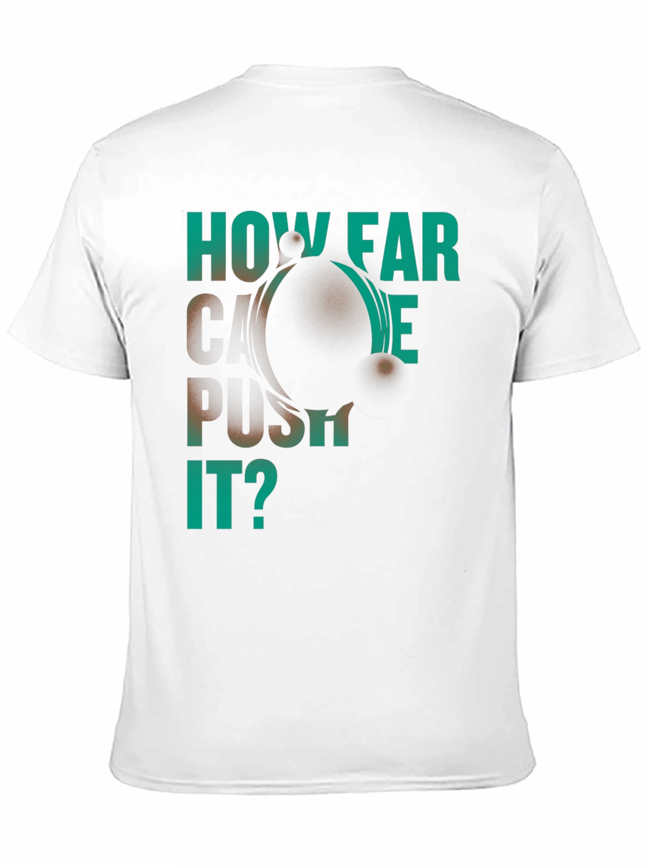 How Far Can We Push It? Black Graphic T-Shirt