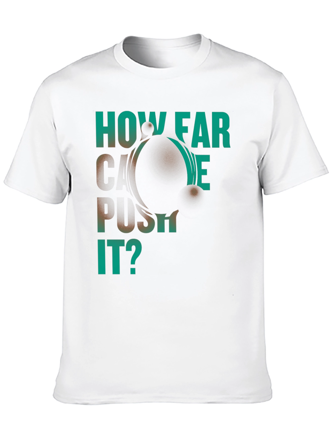 How Far Can We Push It? Black Graphic T-Shirt