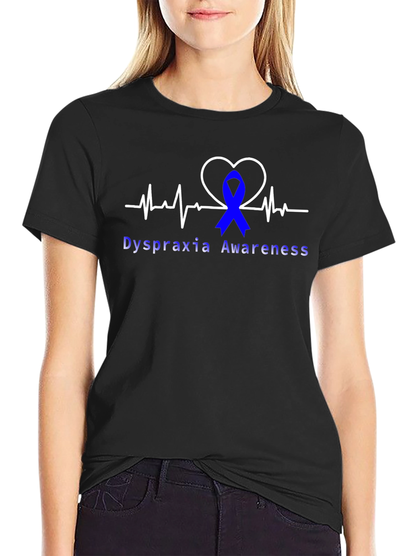 Dyspraxia Awareness Heartbeat T-Shirt