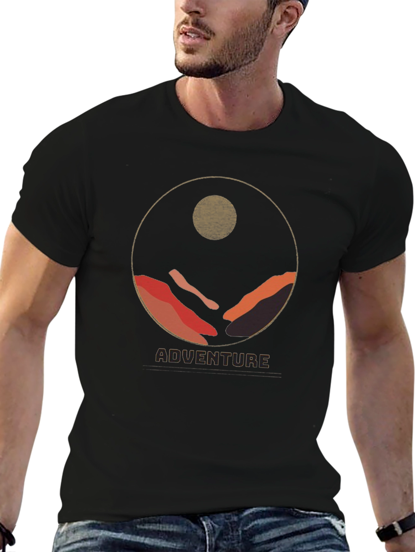 Adventure Graphic Tee - Mountain Circle Design