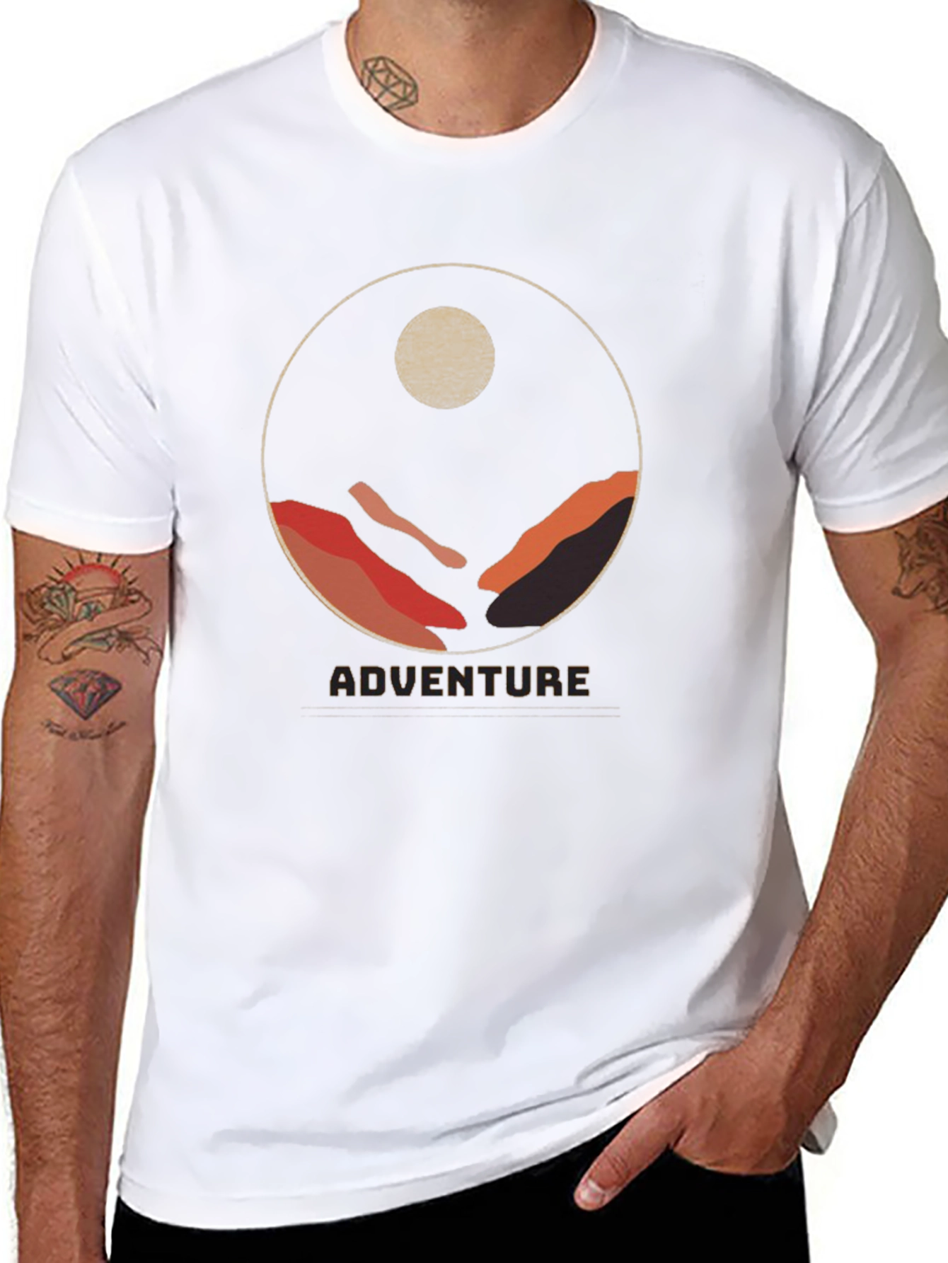 Adventure Graphic Tee - Mountain Circle Design