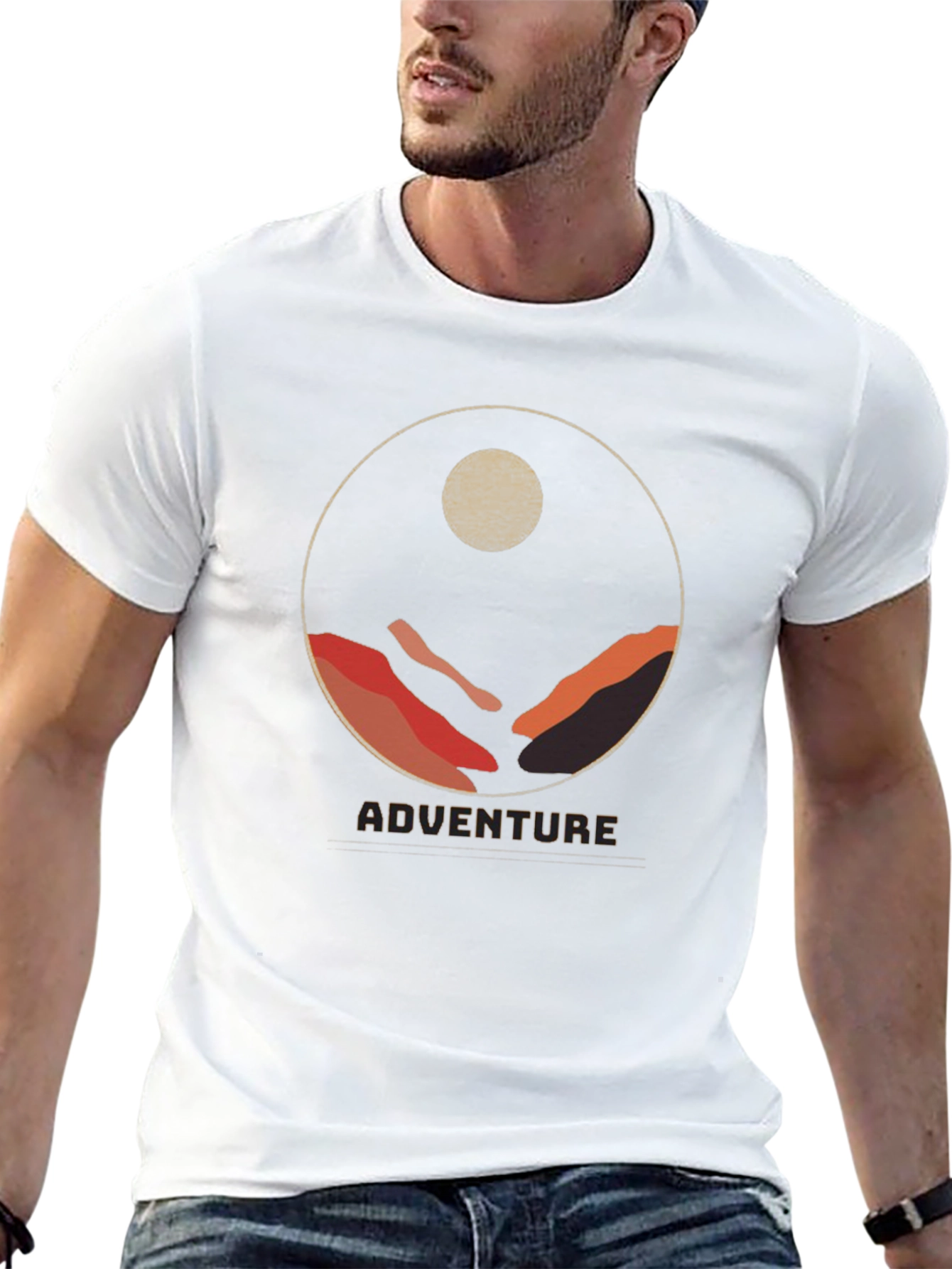 Adventure Graphic Tee - Mountain Circle Design