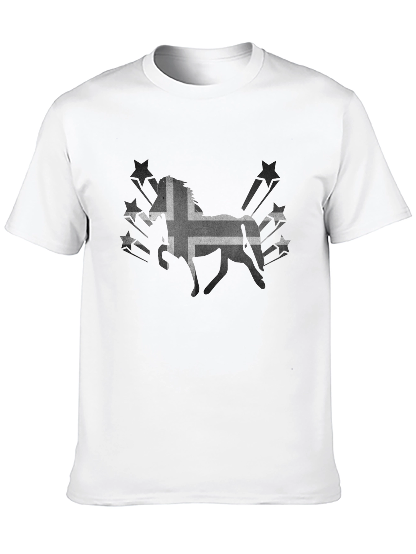 Icelandic Horse Tee - Black Graphic T-Shirt