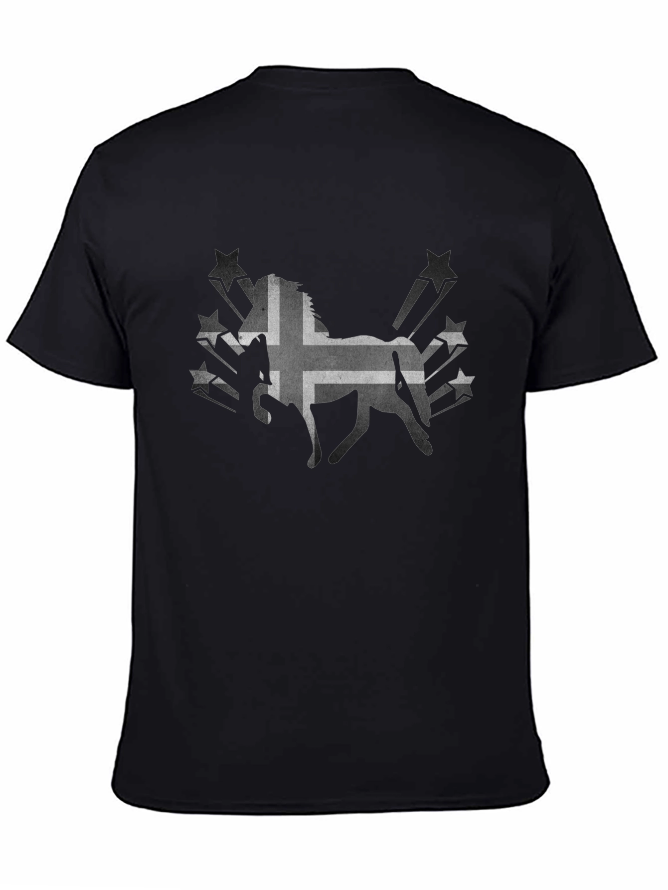 Icelandic Horse Tee - Black Graphic T-Shirt