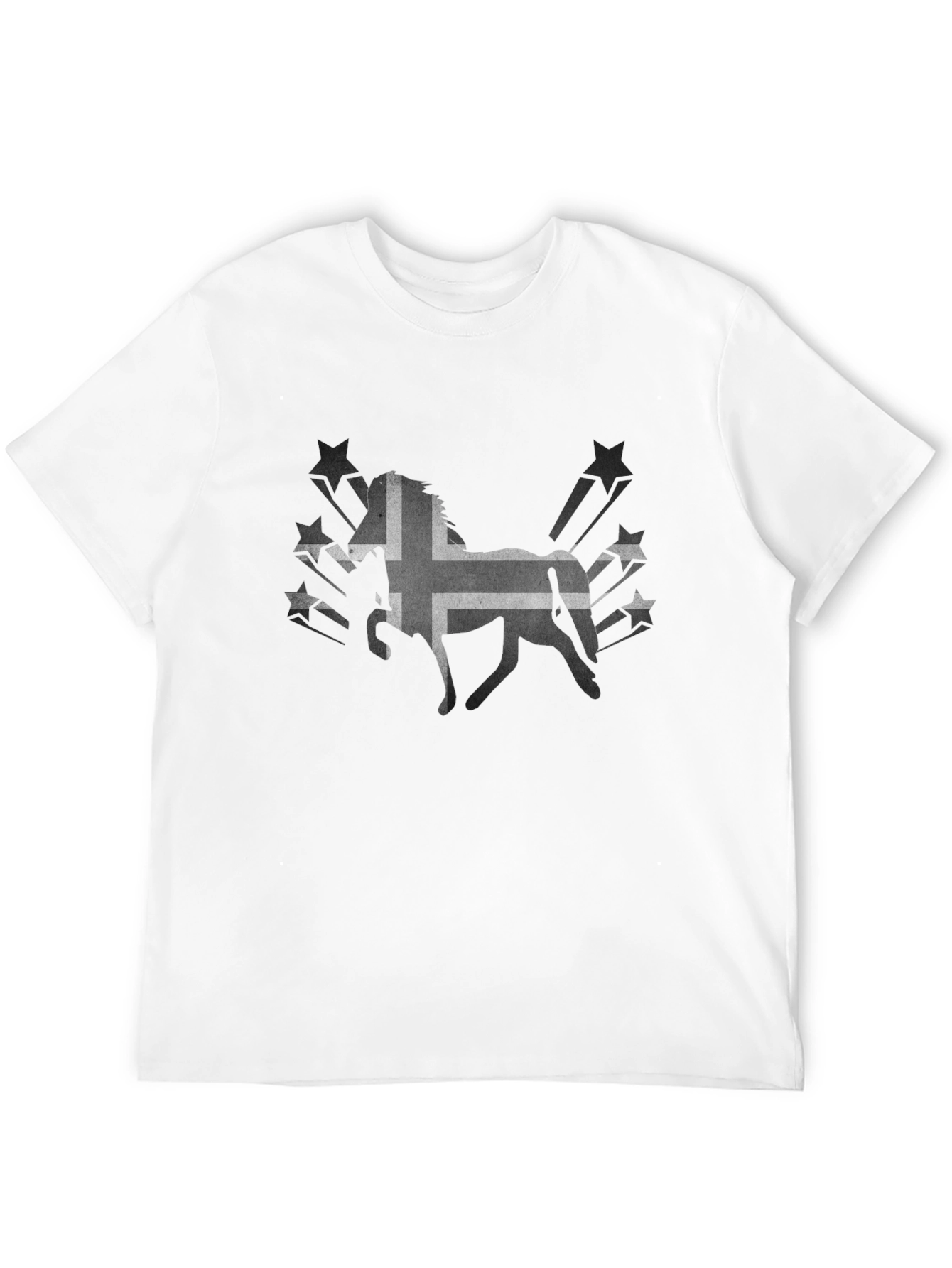 Icelandic Horse Tee - Black Graphic T-Shirt
