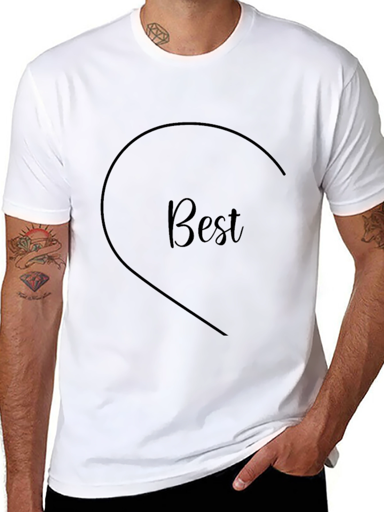 Best Friends Matching Shirt - Half Heart
