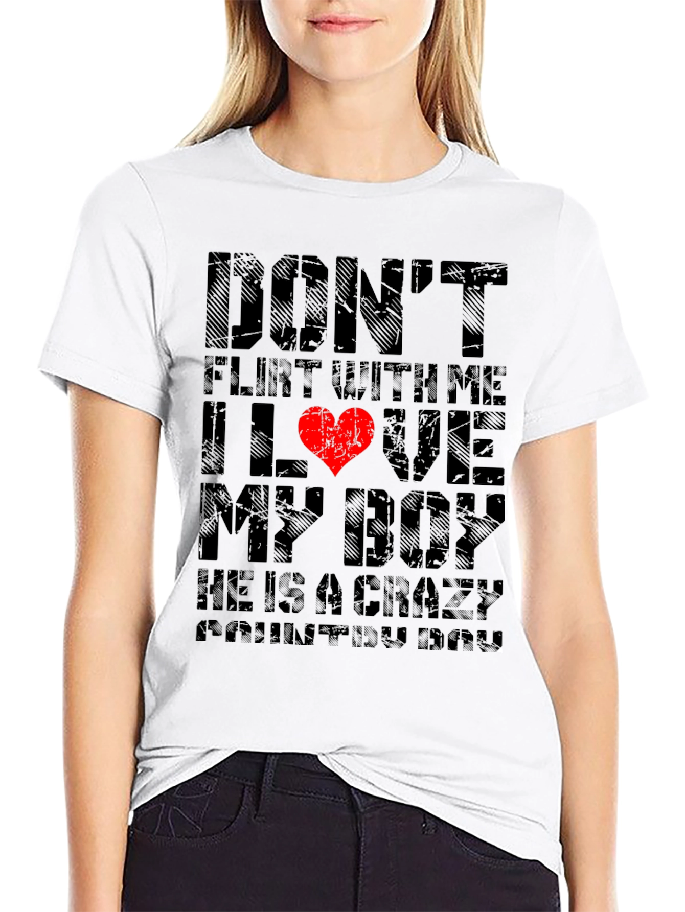 Dont Flirt With Me I Love My Boy T-Shirt