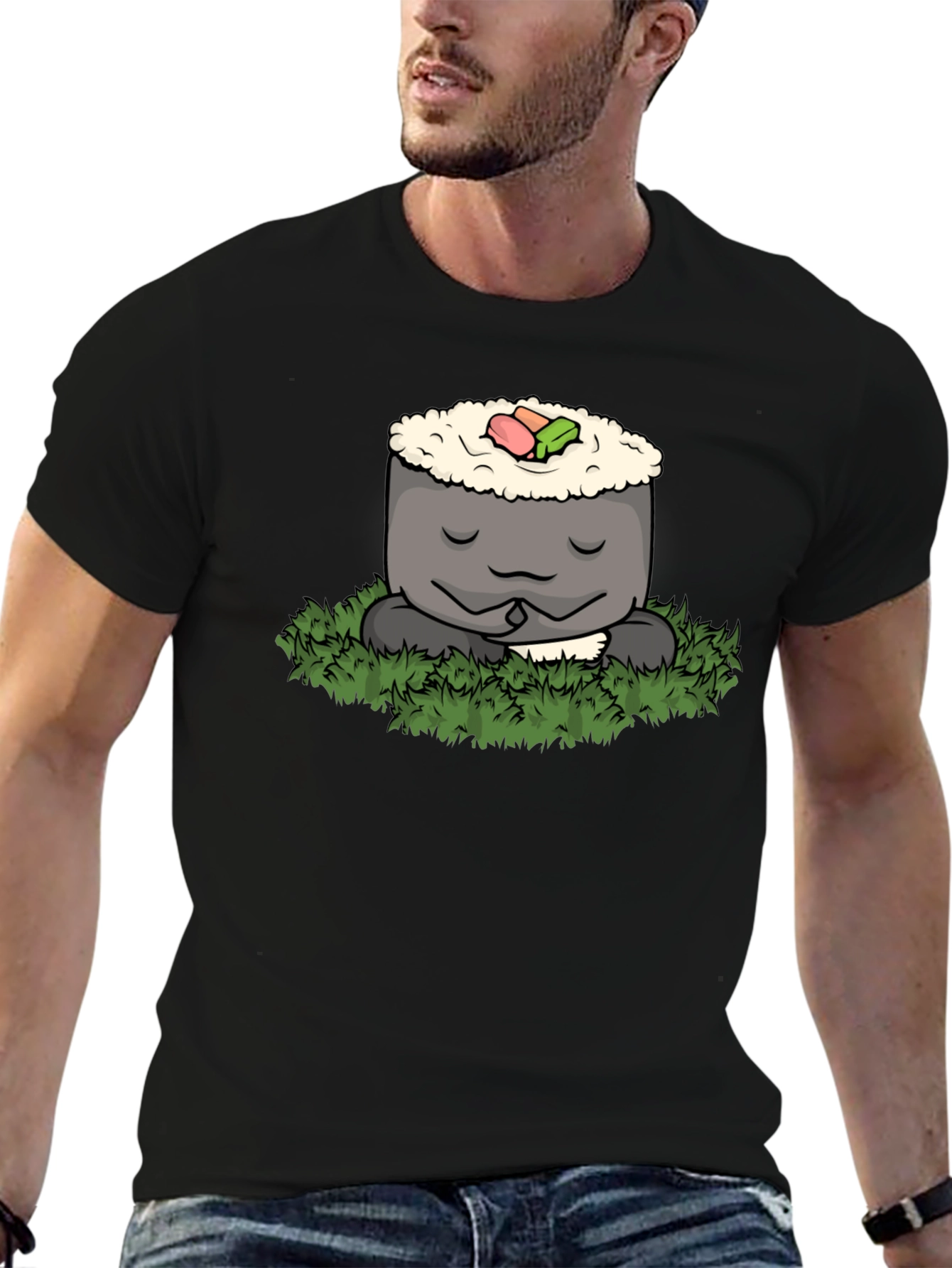 Zen Sushi Meditation T-Shirt - Comfy Tee