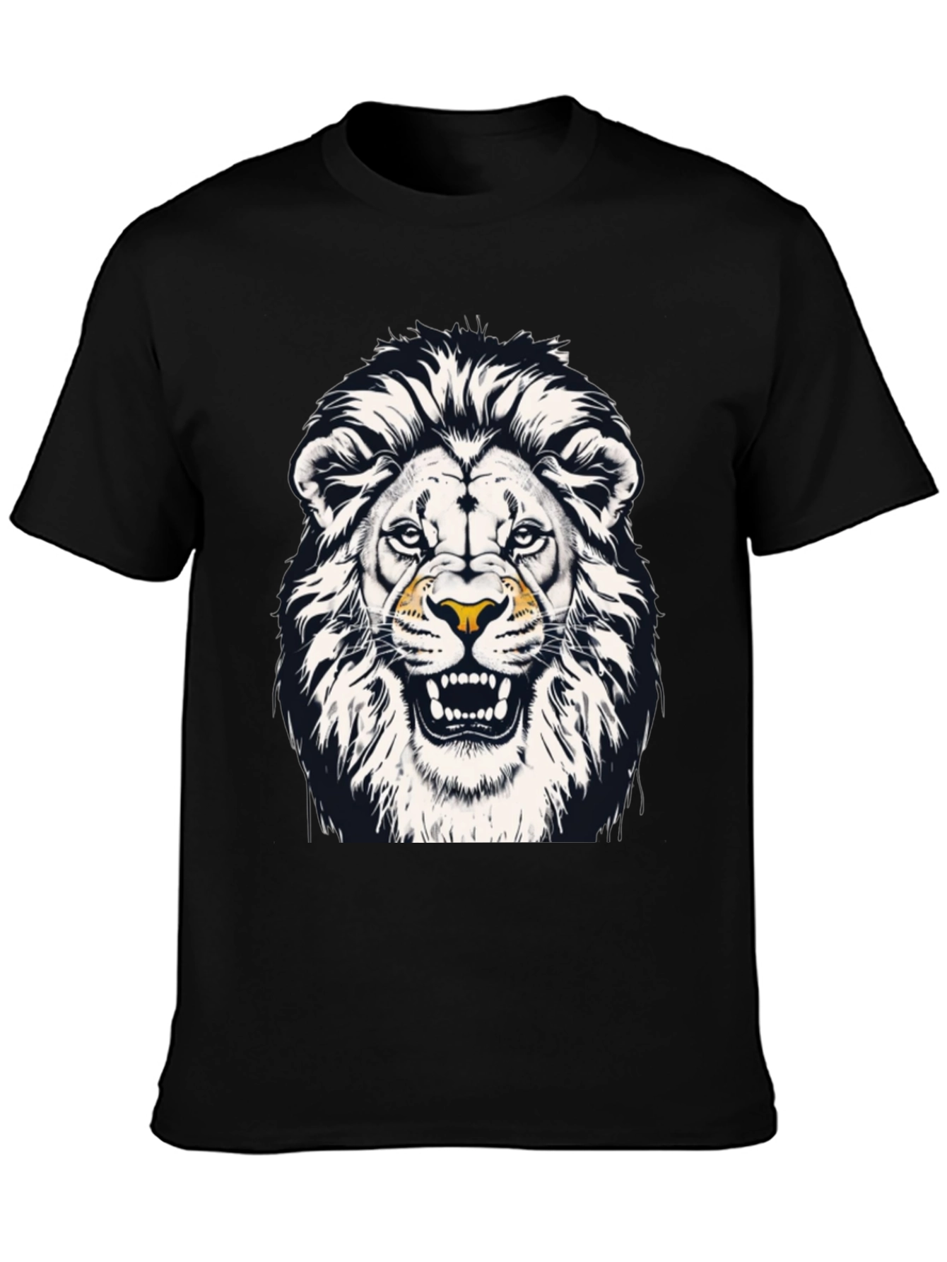 Lion Graphic Black T-Shirt - Mens Fashion Tee