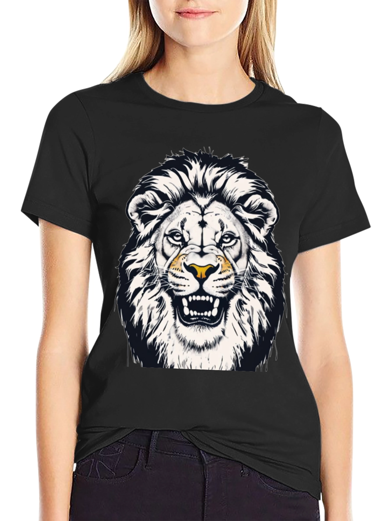 Lion Graphic Black T-Shirt - Mens Fashion Tee