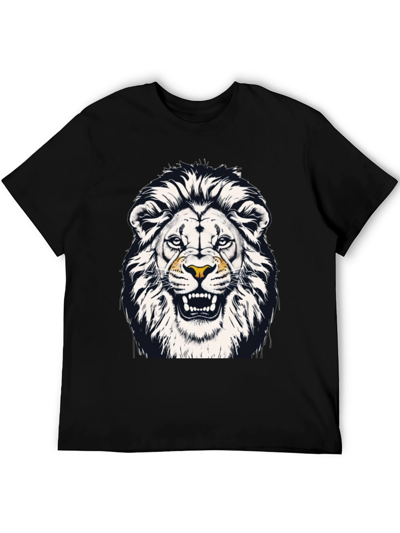 Lion Graphic Black T-Shirt - Mens Fashion Tee