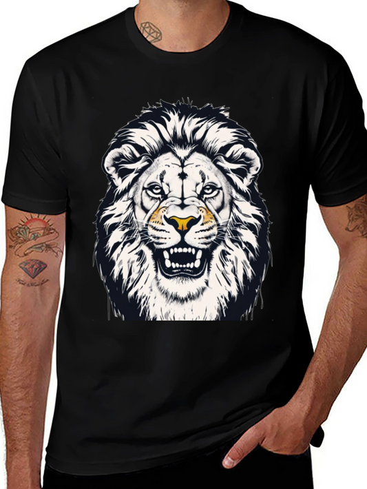 Lion Graphic Black T-Shirt - Mens Fashion Tee