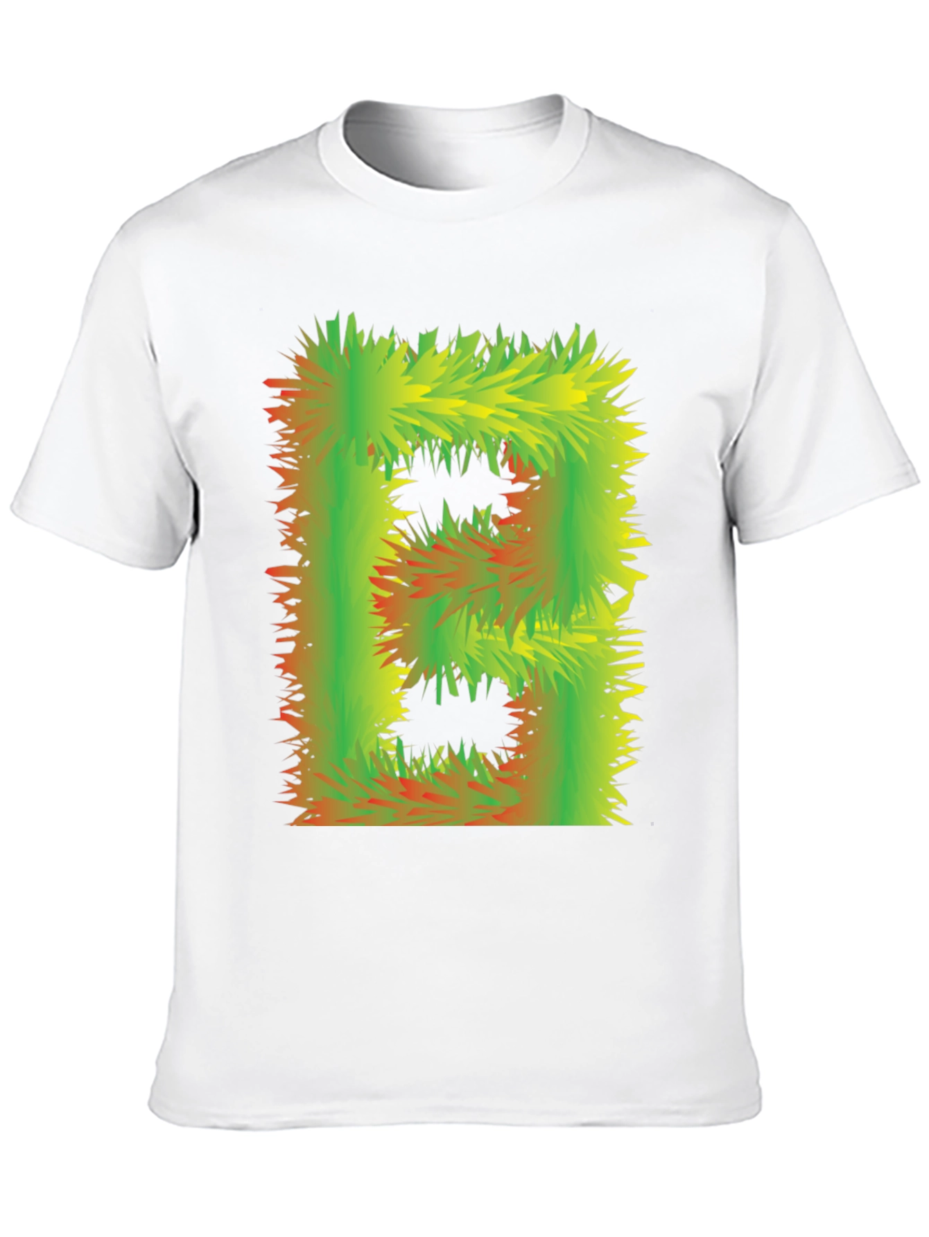 Abstract Furry Letter T-Shirt