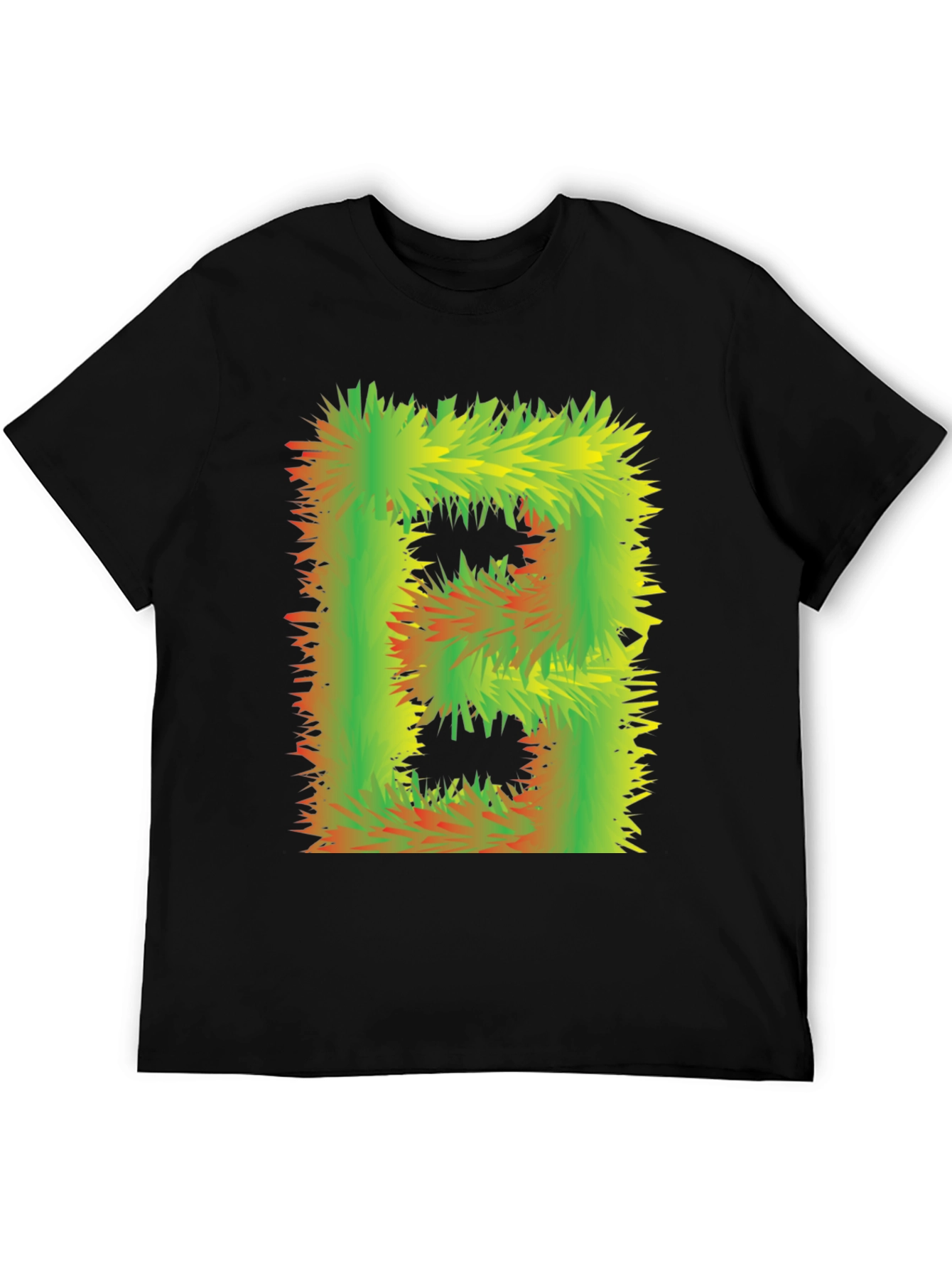Abstract Furry Letter T-Shirt