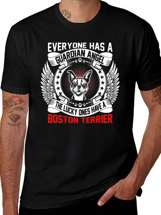 Boston Terrier Guardian Angel T-Shirt