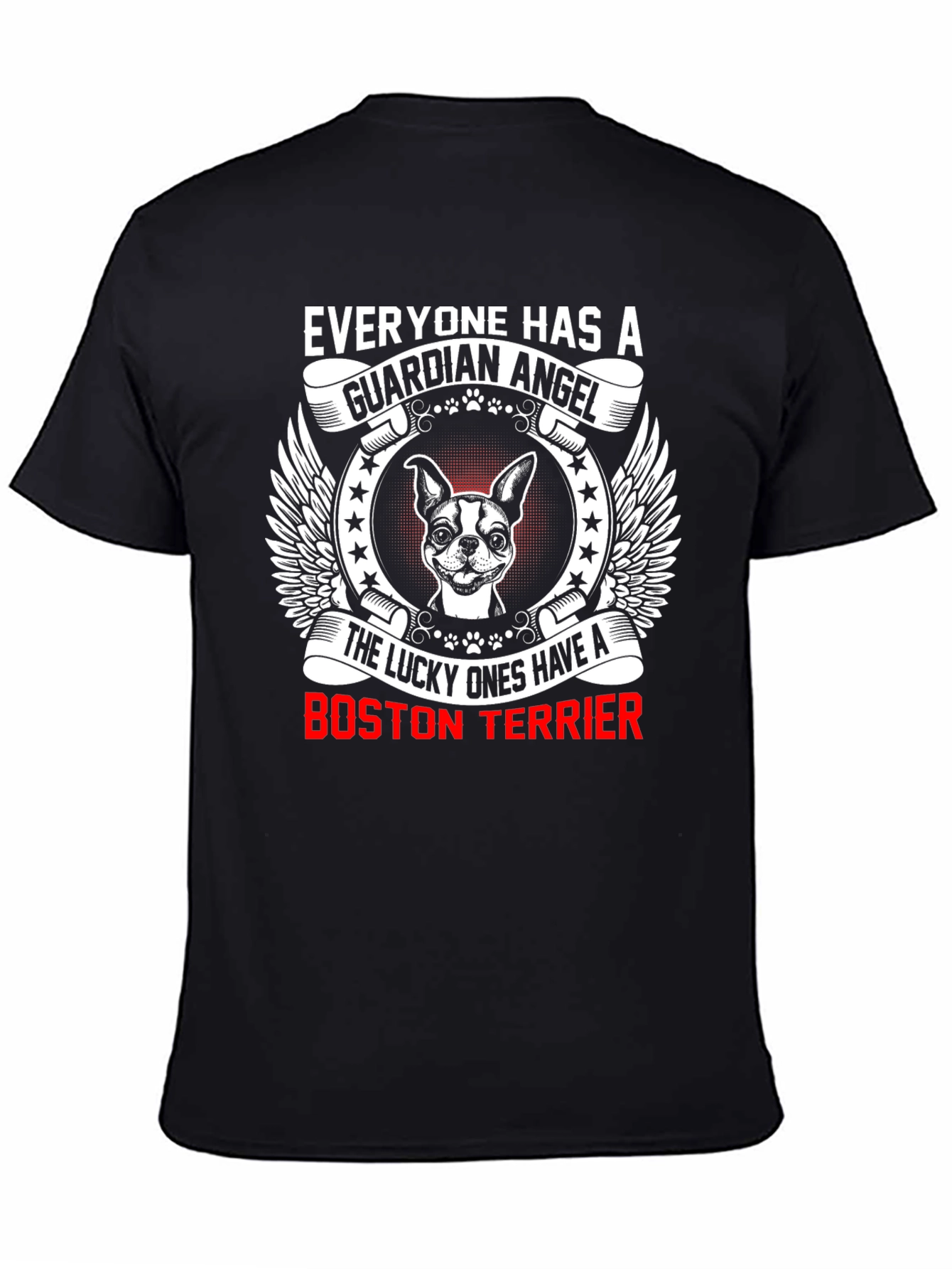 Boston Terrier Guardian Angel T-Shirt