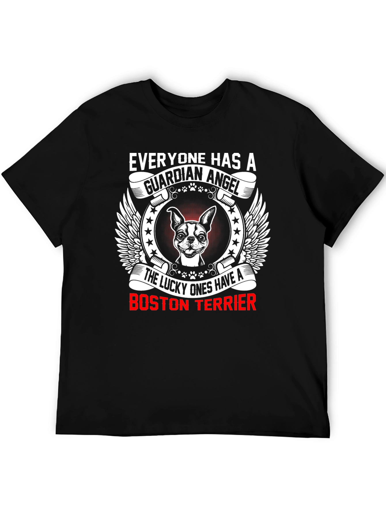 Boston Terrier Guardian Angel T-Shirt