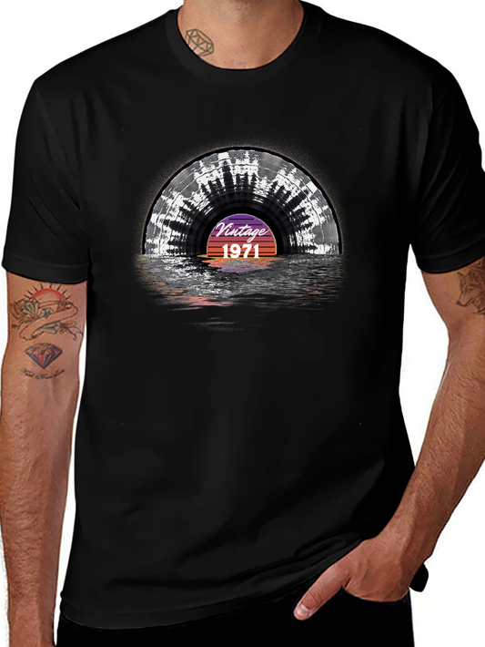 Vintage 1971 Record T-Shirt - Retro Music Tee