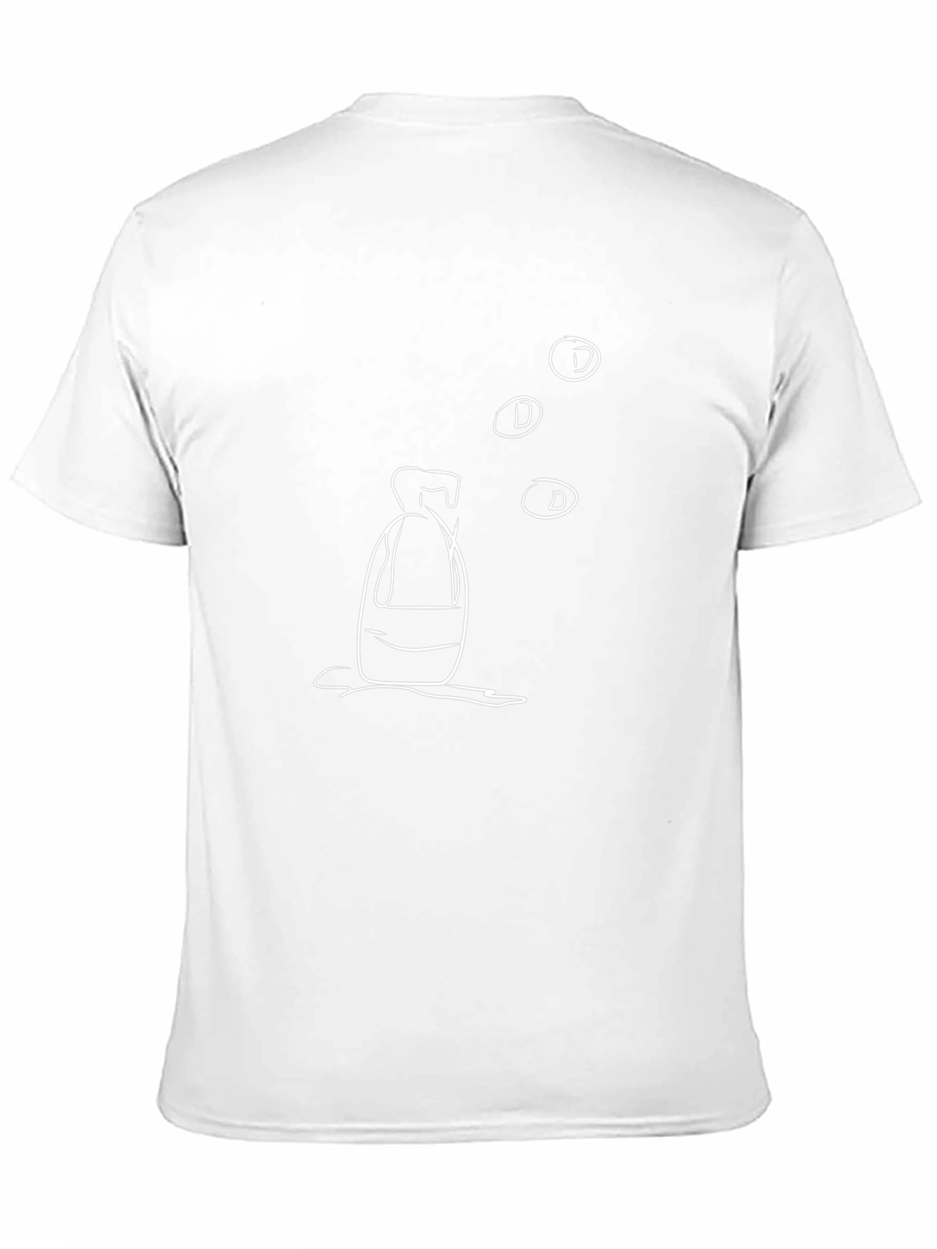 Abstract Bottle Design Black T-Shirt