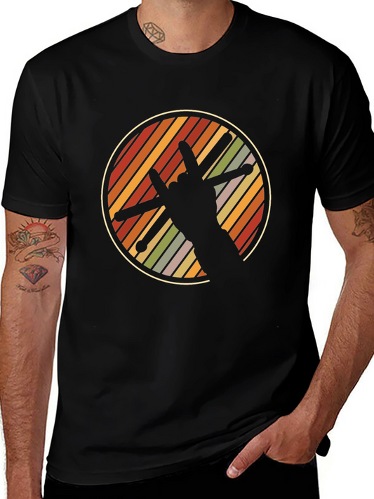 Drummer Hand Silhouette T-Shirt - Vintage Style Band Tee