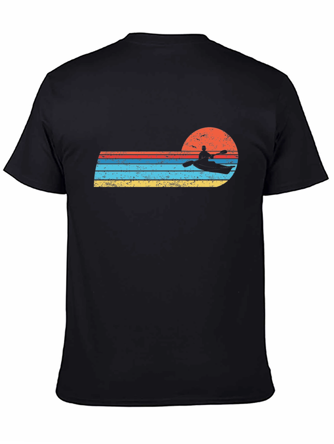 Retro Kayak Sunset Graphic Tee