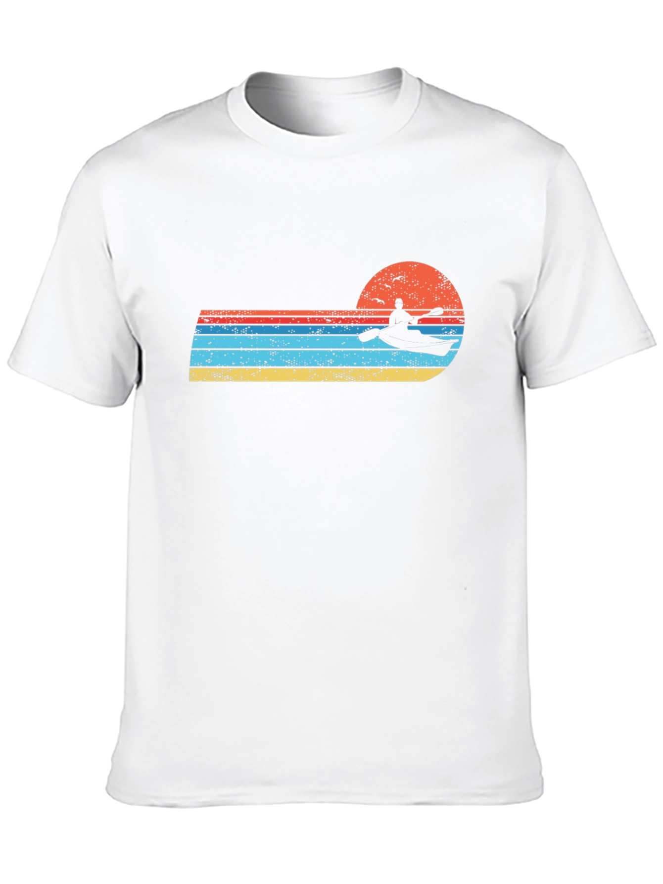 Retro Kayak Sunset Graphic Tee