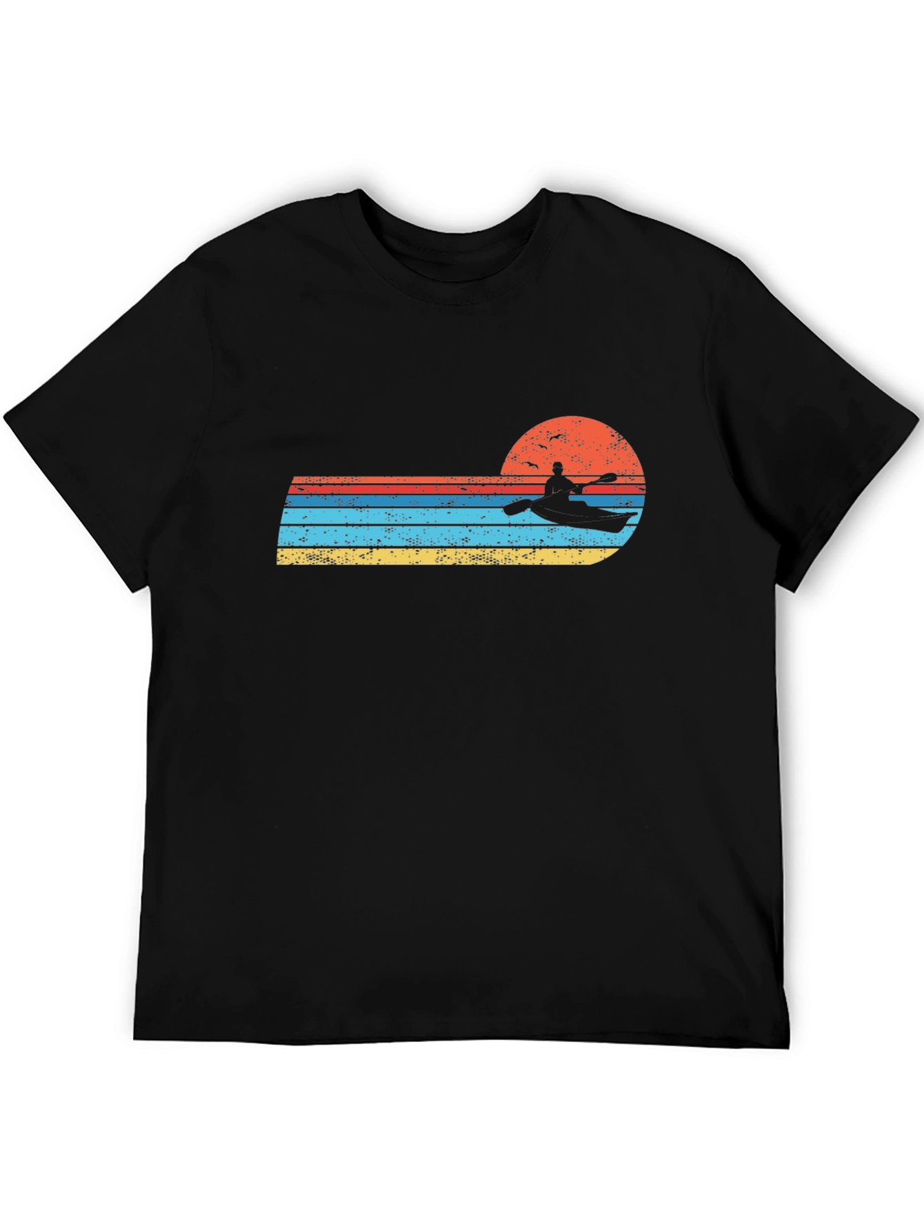 Retro Kayak Sunset Graphic Tee