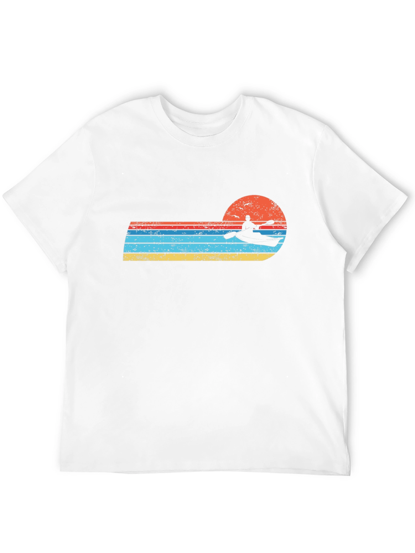 Retro Kayak Sunset Graphic Tee