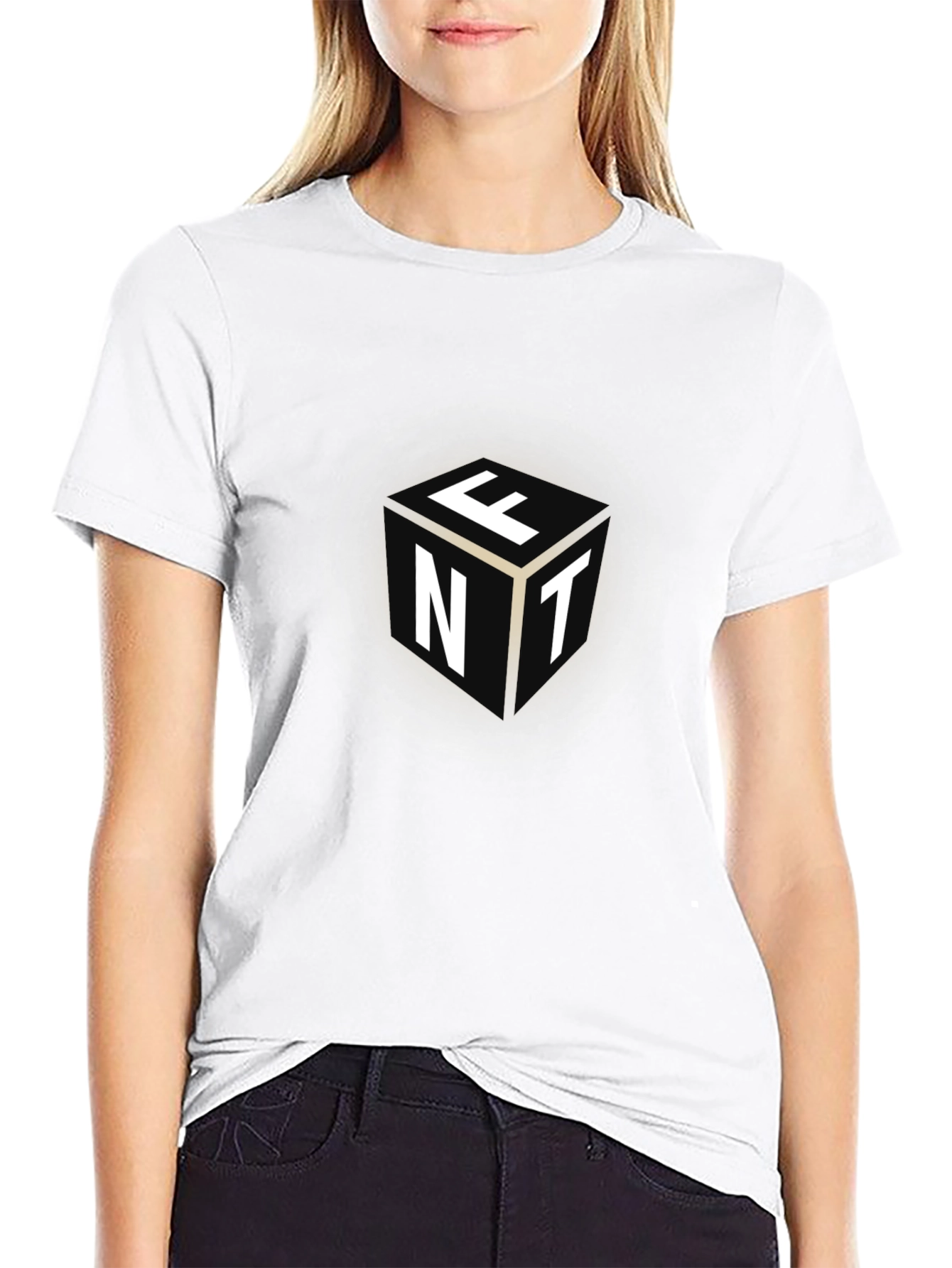 Cube Letter Graphic Black Tee