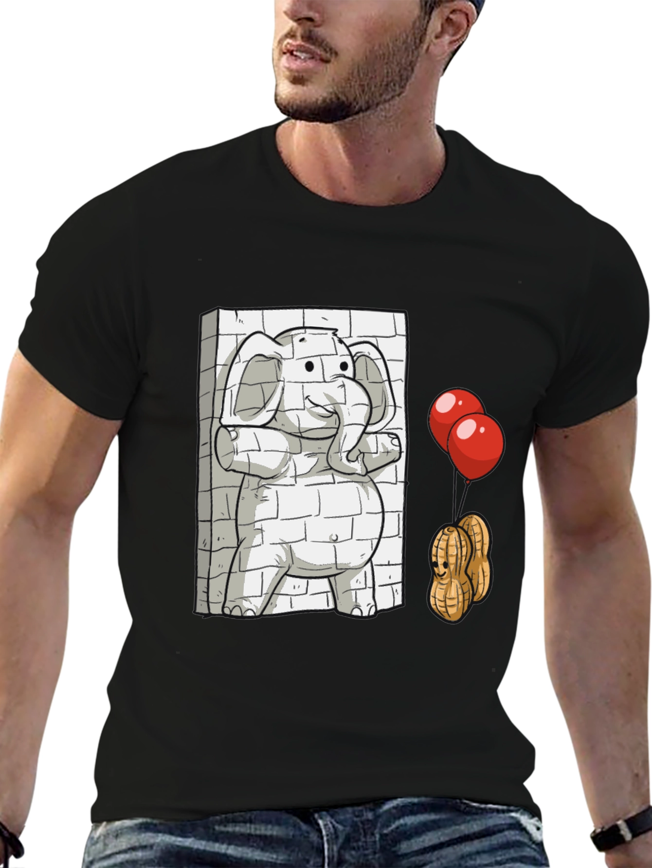 Elephant & Peanuts Graphic T-Shirt