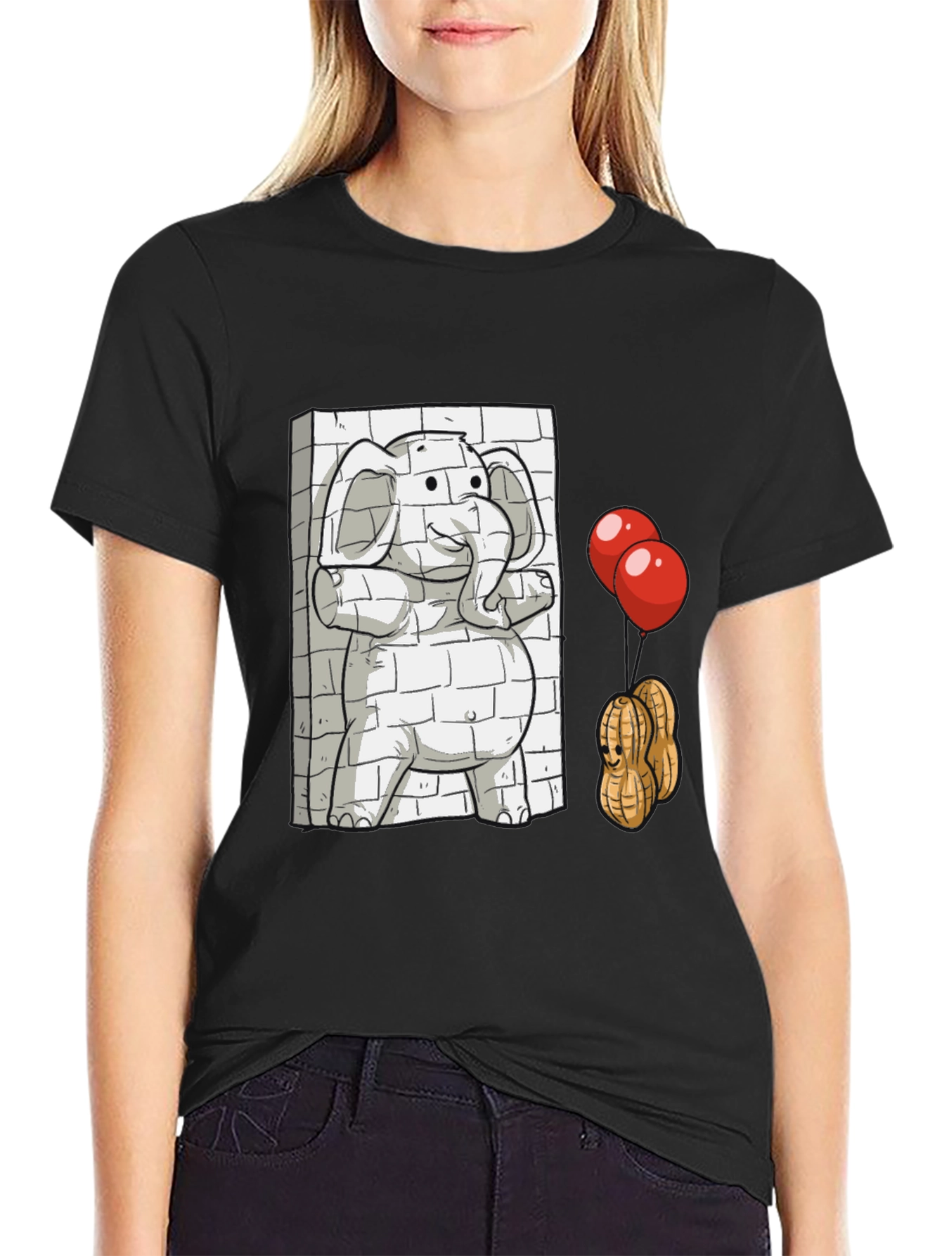 Elephant & Peanuts Graphic T-Shirt