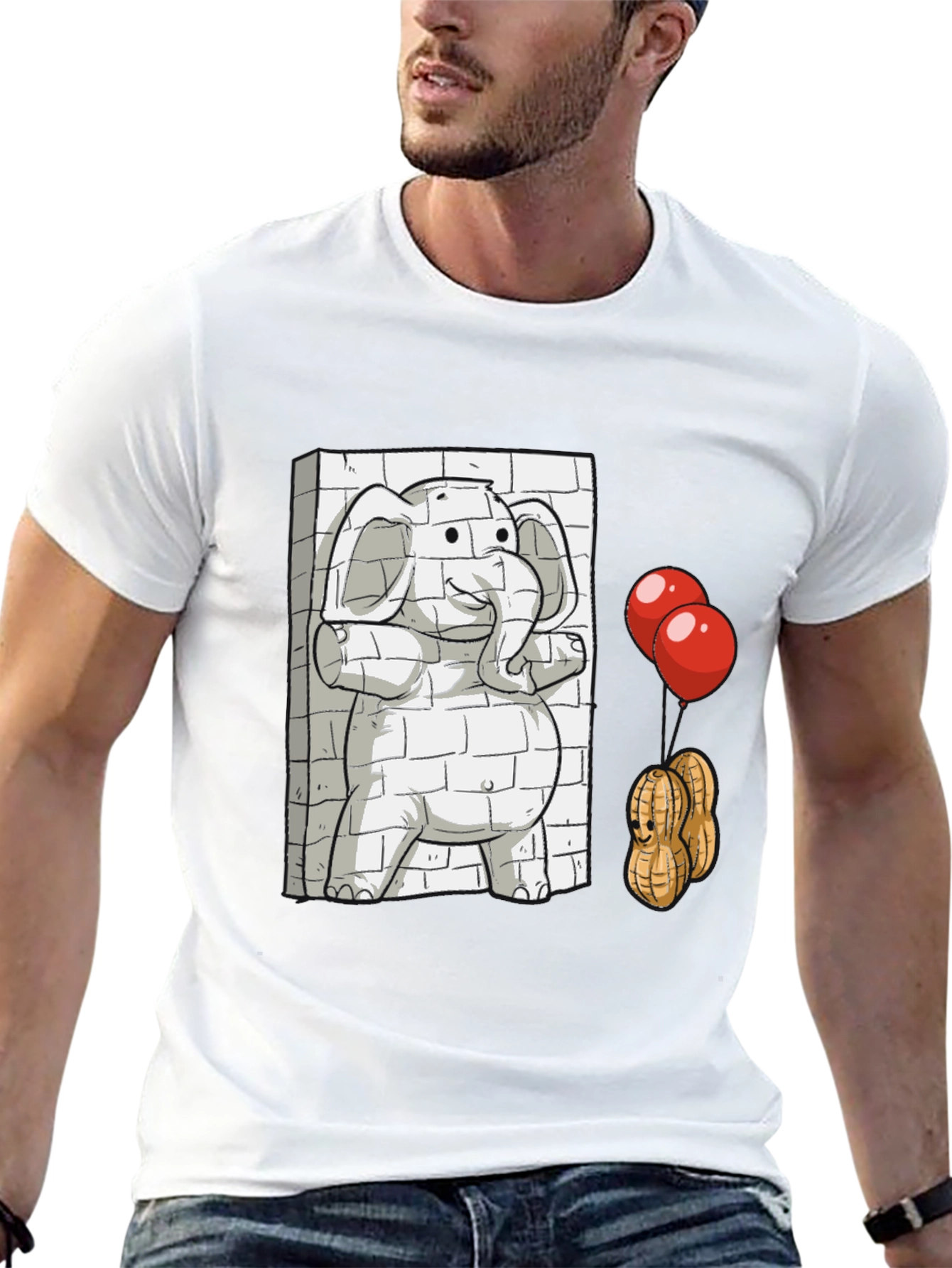 Elephant & Peanuts Graphic T-Shirt