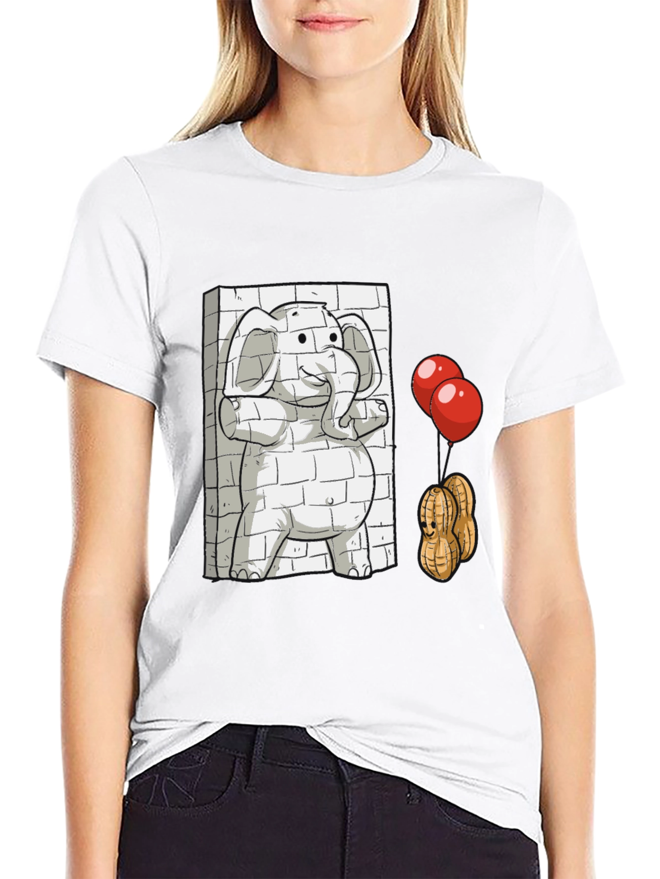 Elephant & Peanuts Graphic T-Shirt