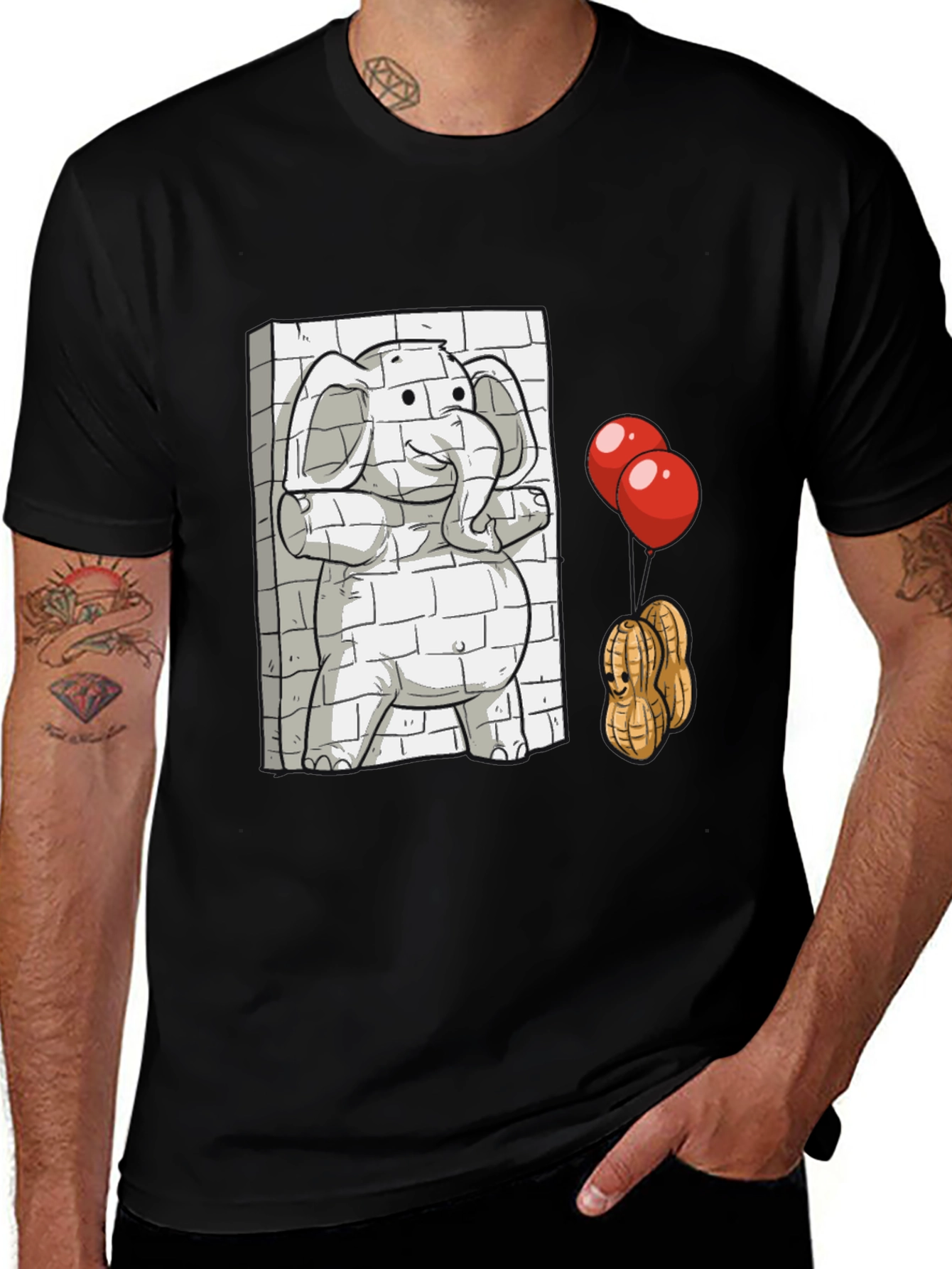 Elephant & Peanuts Graphic T-Shirt