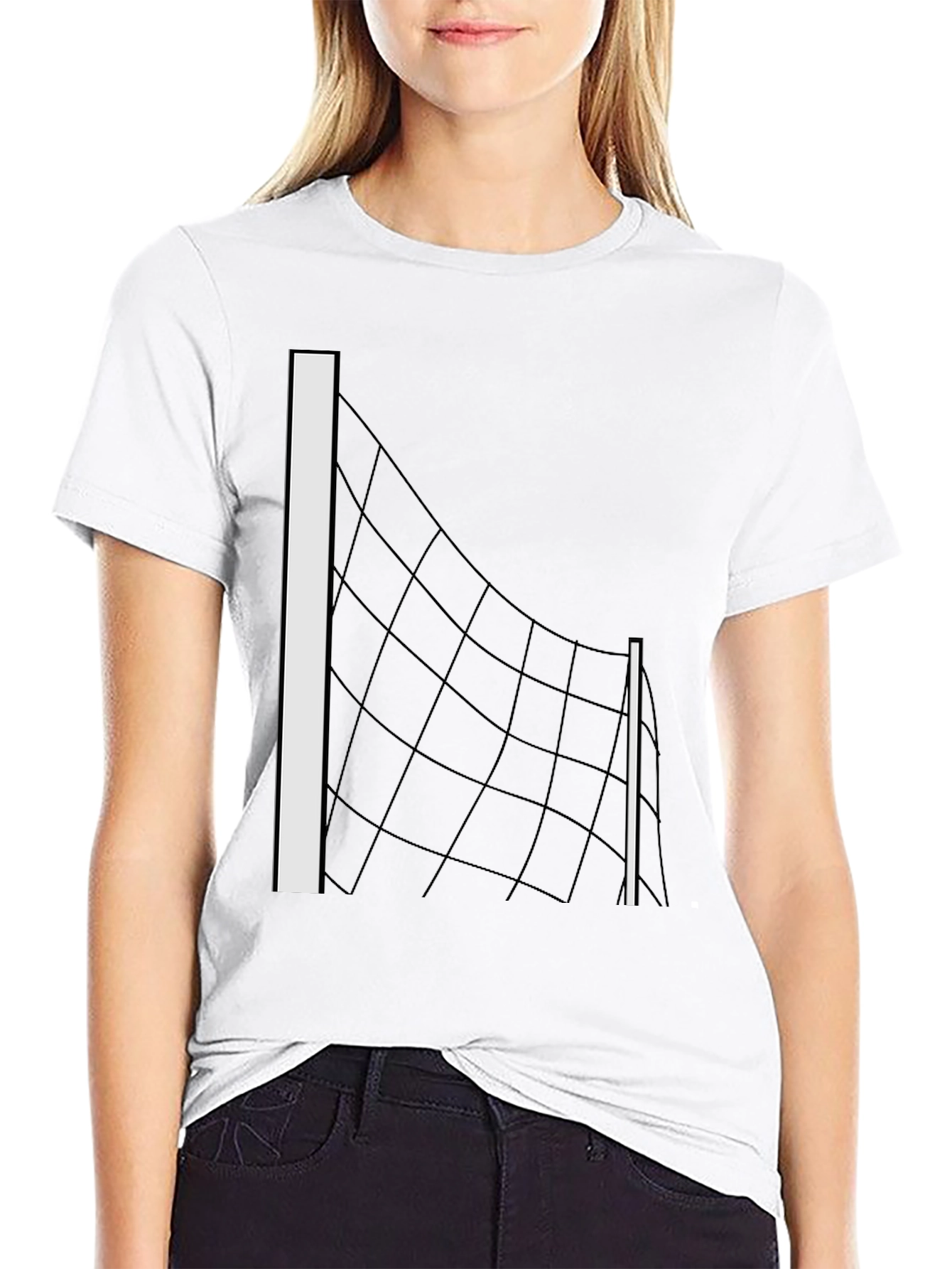 Volleyball Net Graphic Tee - Black T-Shirt