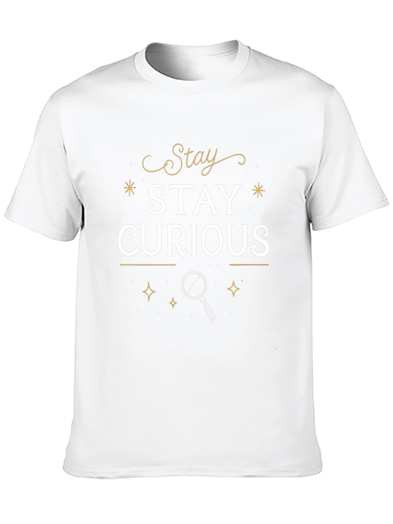 Stay Curious Black Graphic T-Shirt