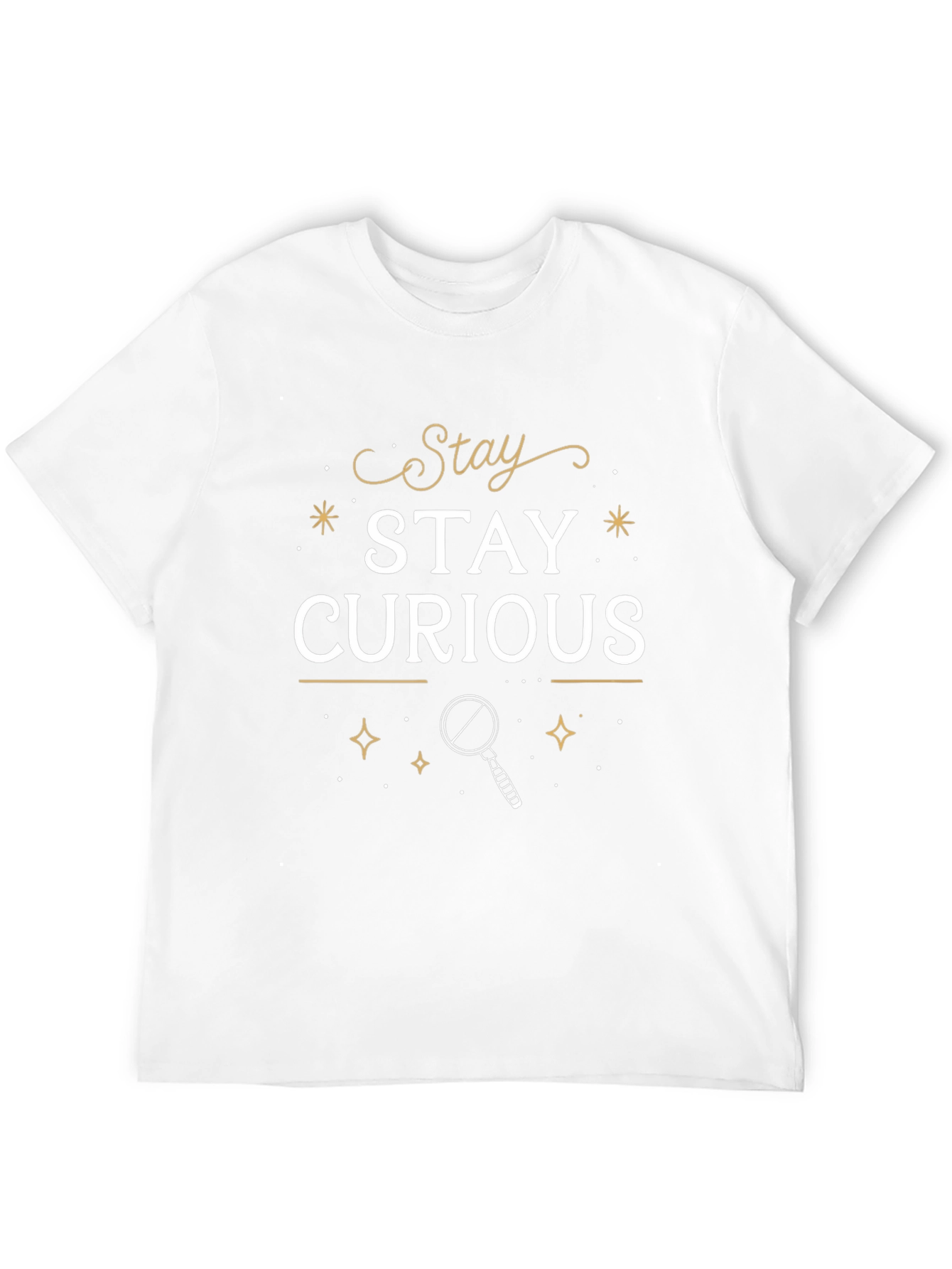 Stay Curious Black Graphic T-Shirt