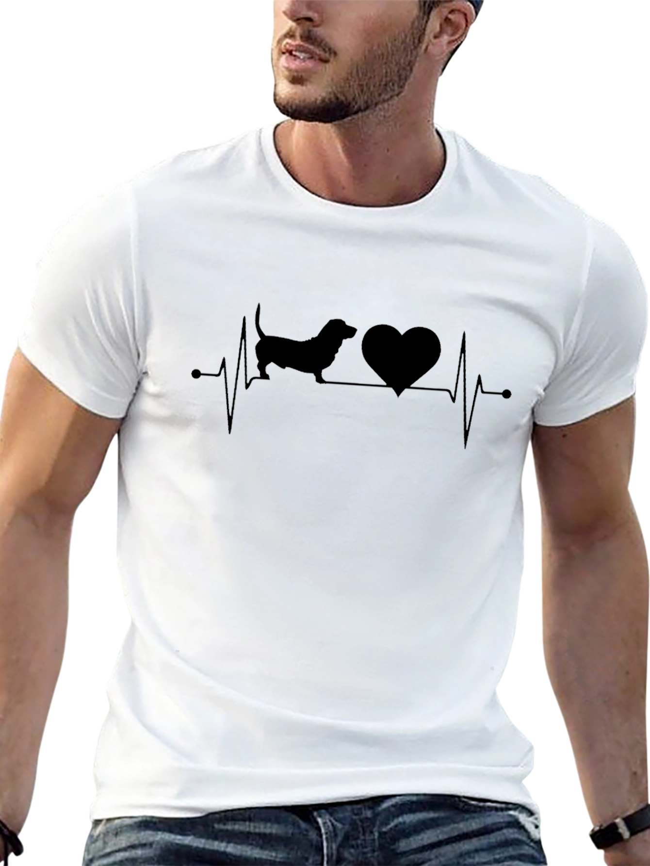 Dachshund Heartbeat T-Shirt - Love My Dog