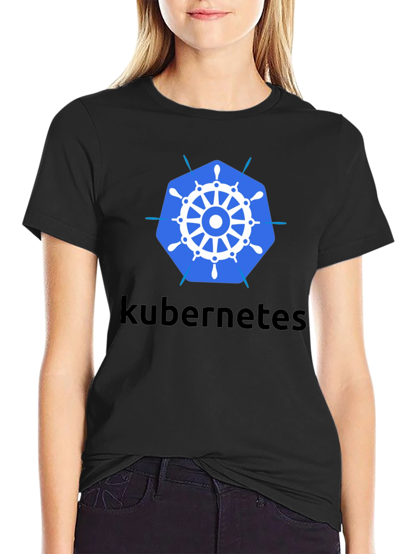 Kubernetes T-Shirt - Black Cotton Blend Tee