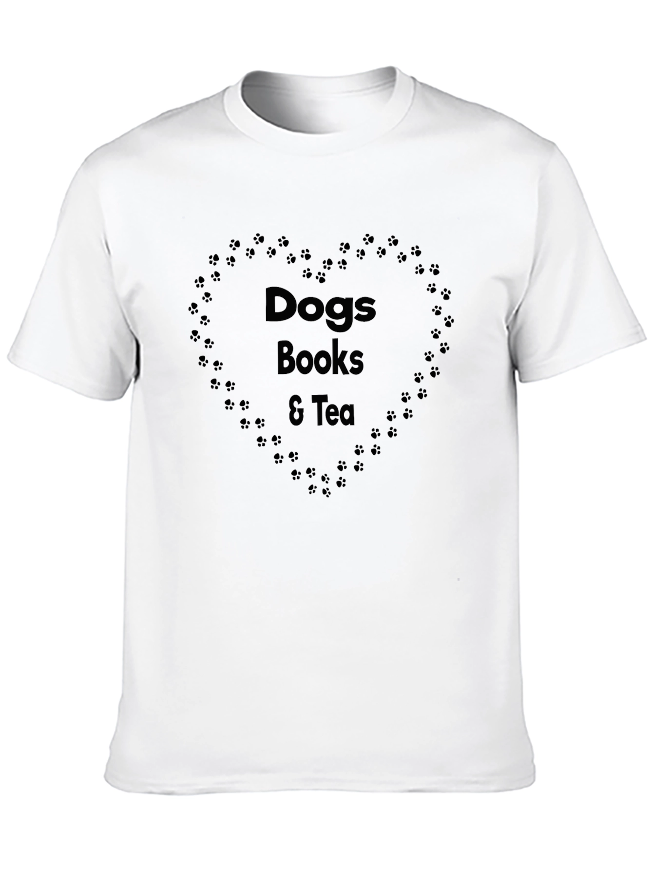 Dogs Books & Tea Graphic T-Shirt
