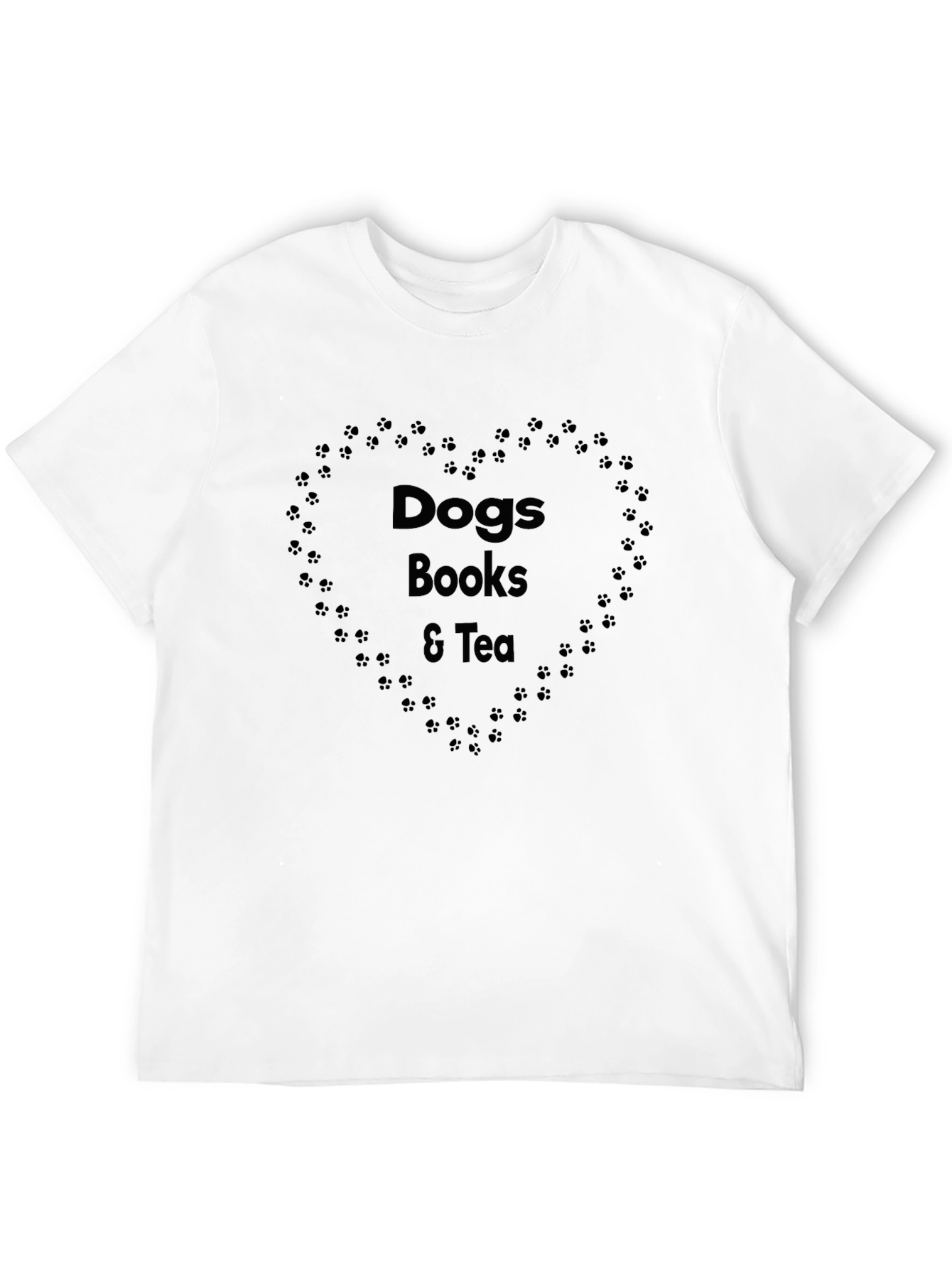 Dogs Books & Tea Graphic T-Shirt