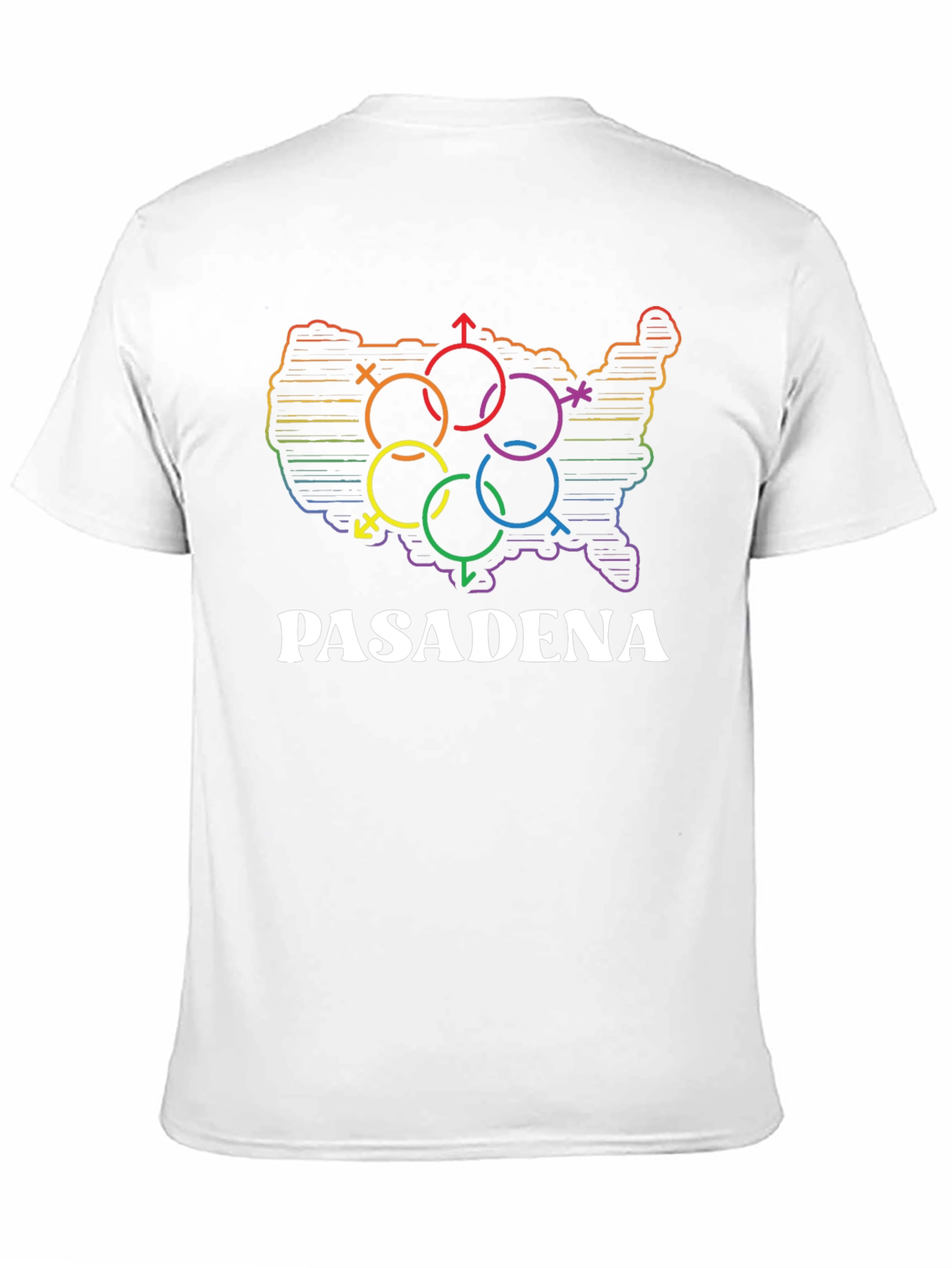 Pasadena Pride USA Map T-Shirt