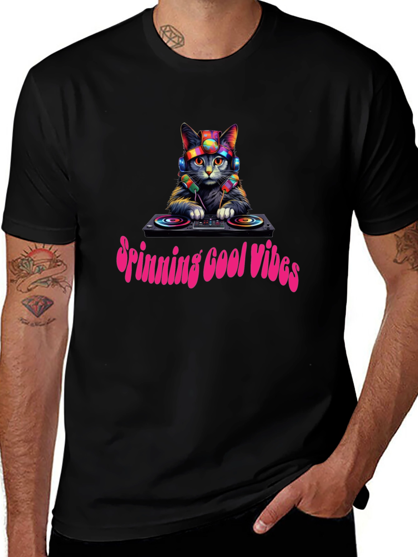 Cool Cat DJ Graphic Tee