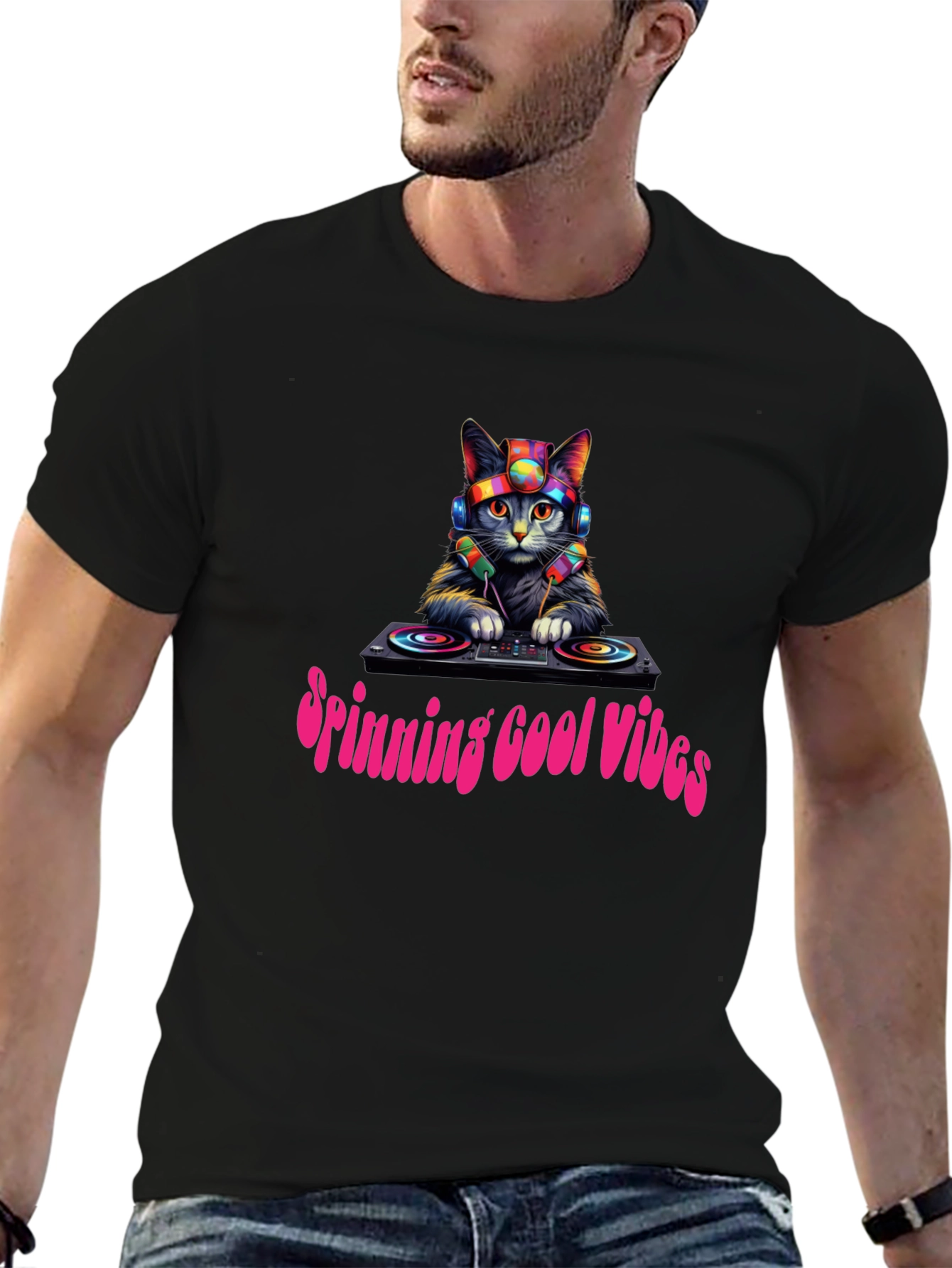 Cool Cat DJ Graphic Tee