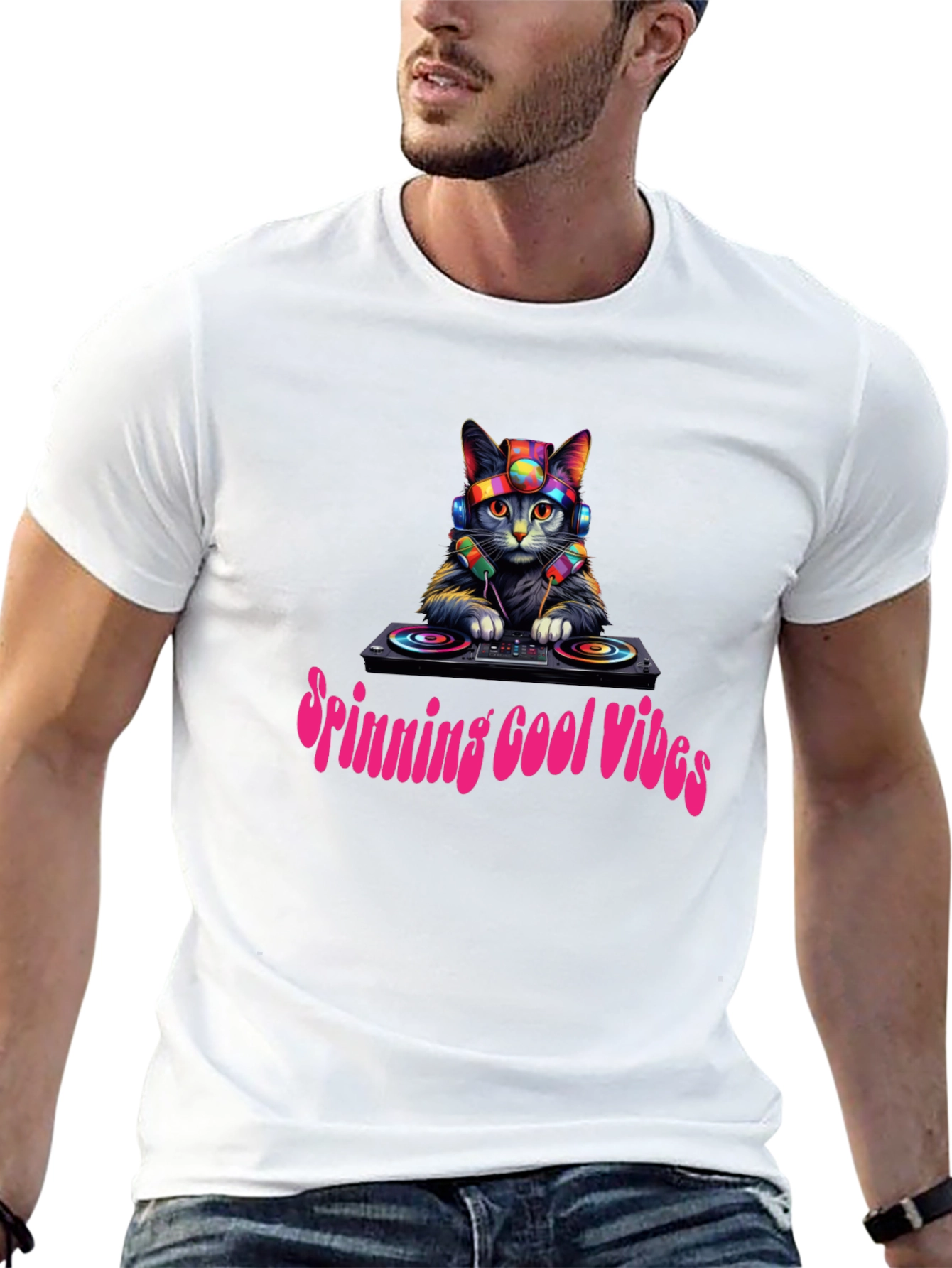 Cool Cat DJ Graphic Tee