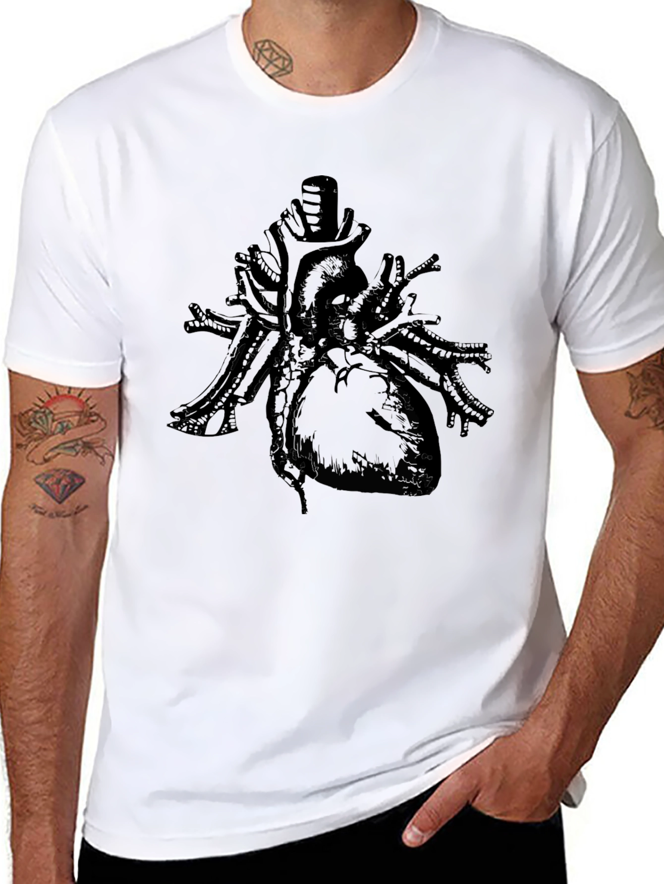 Anatomical Heart Graphic Print T-Shirt